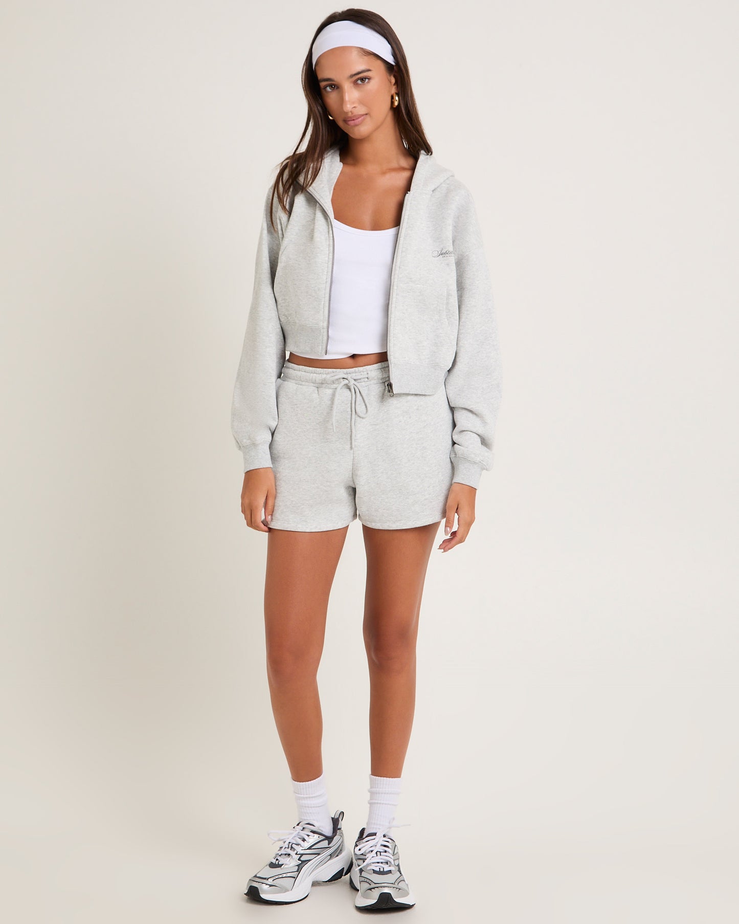 Cropped Zip Hoodie