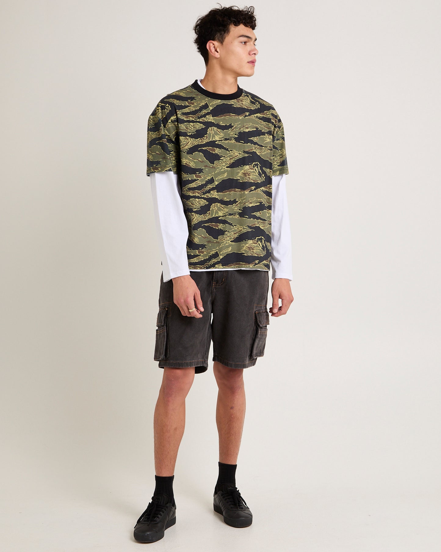 Baggy Denim Cargo Shorts