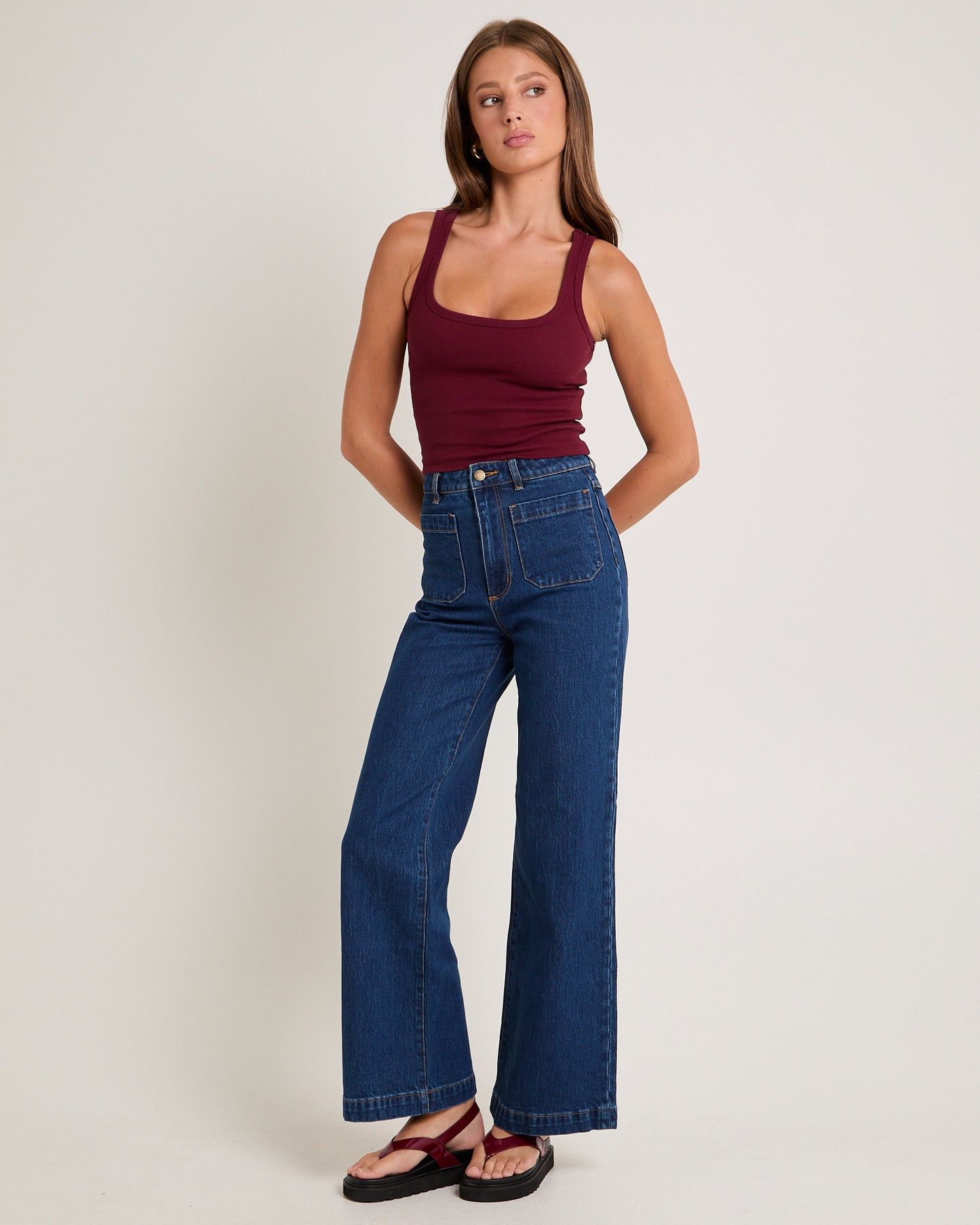 Sailor Denim Jeans Long Eco Ruby