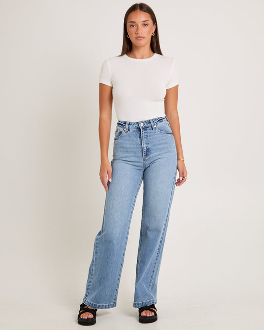 94 High & Wide Jeans Liv LIGHT VINTAGE BLUE