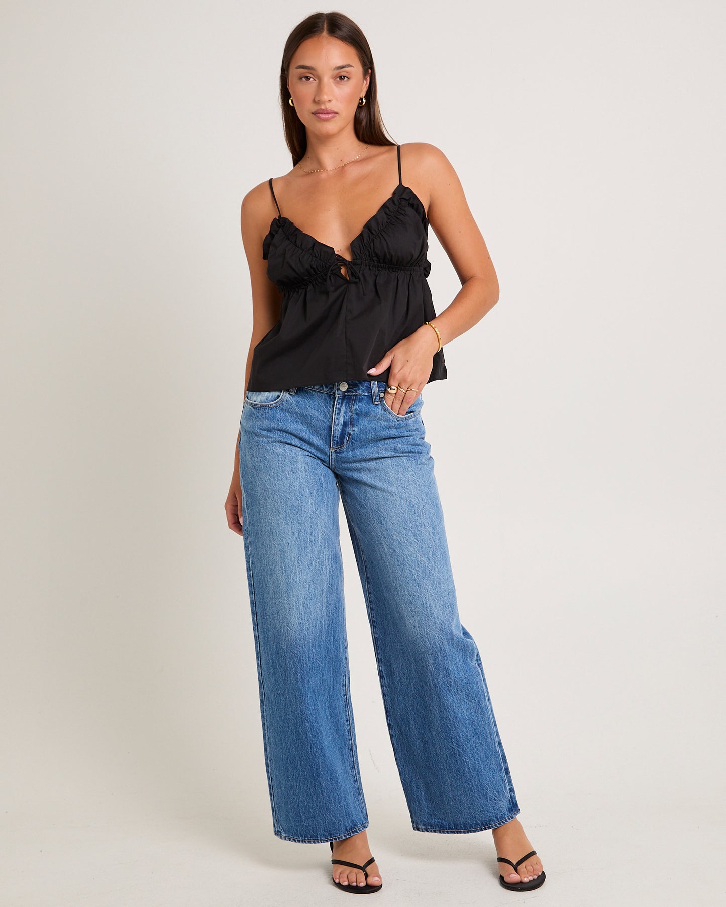 Low Farrah Baggy Denim Jeans Blue River
