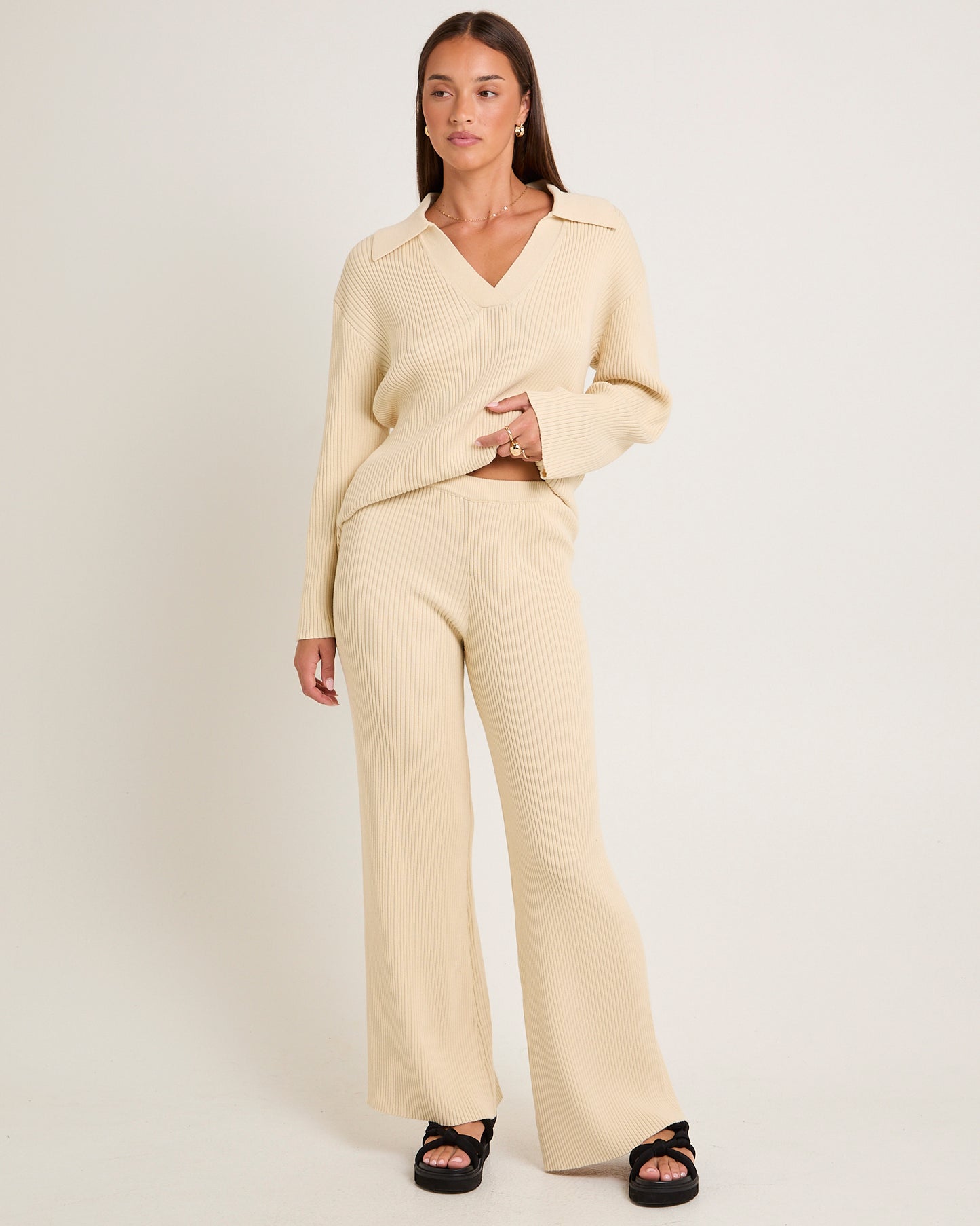 Stella Ribbed Knit Pants