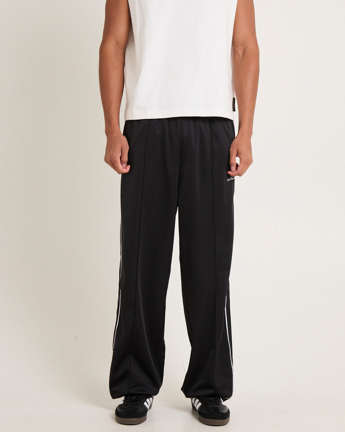 Script Tricot Track Pants BLACK
