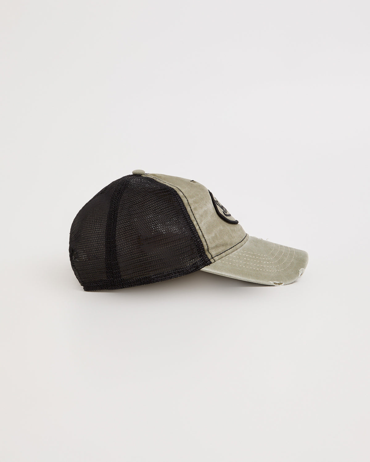 Washed Unstructured Trucker Snapback Cap WASHED KHAKI