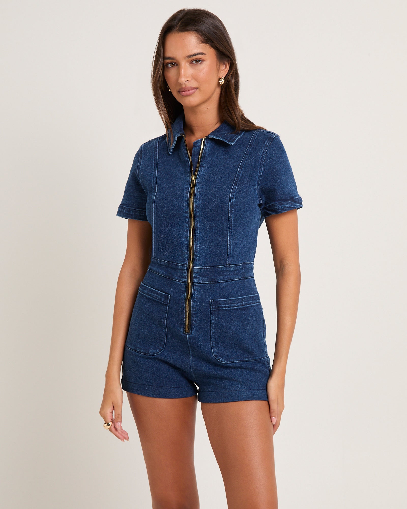 Alanis Denim Playsuit – General Pants Co.