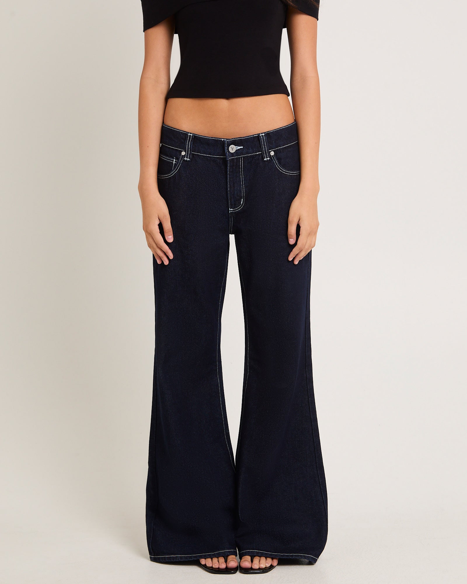 99 Low Baggy Flare Denim Jeans Nicky – General Pants Co.