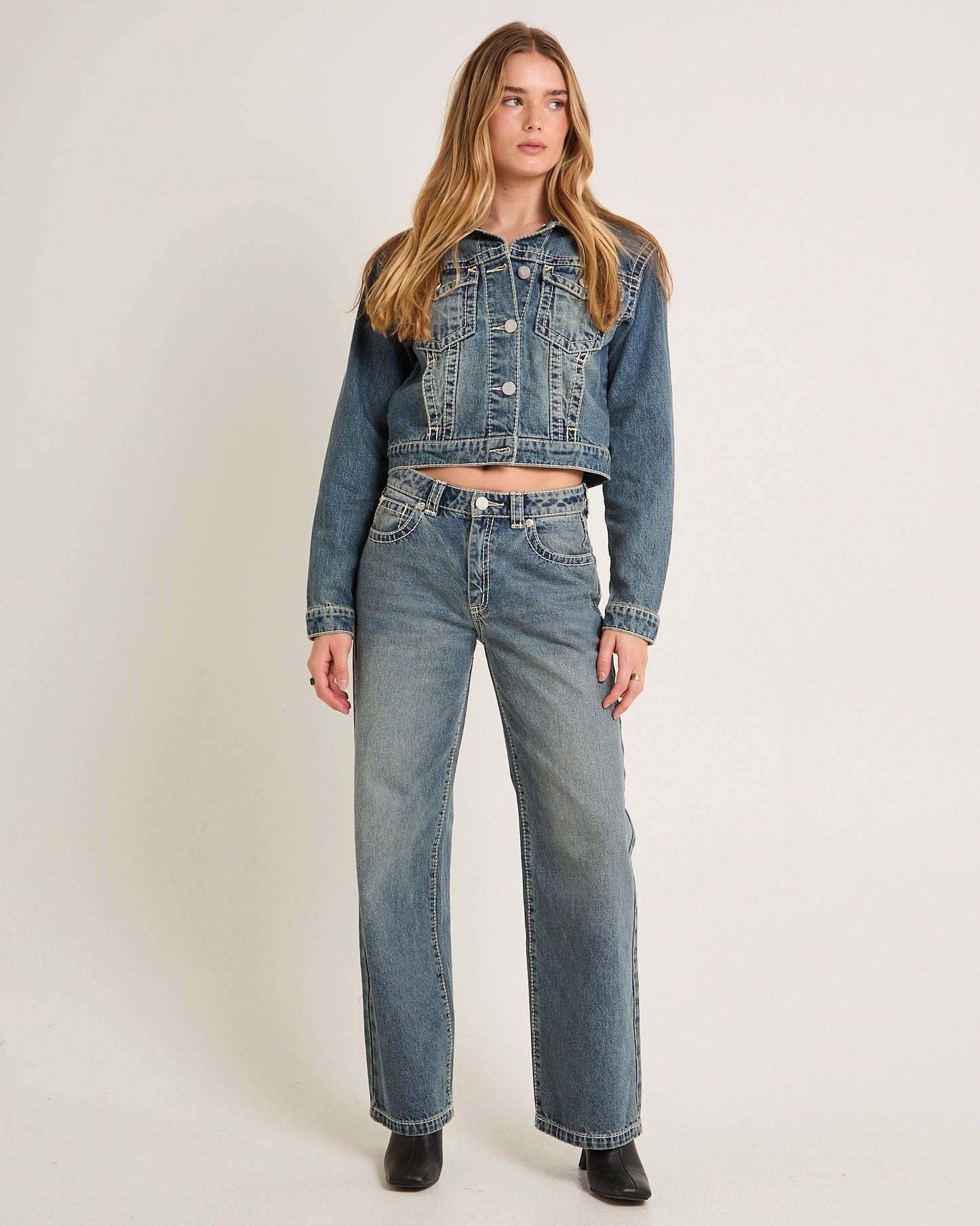 95 Mid Baggy Denim Jeans Amber