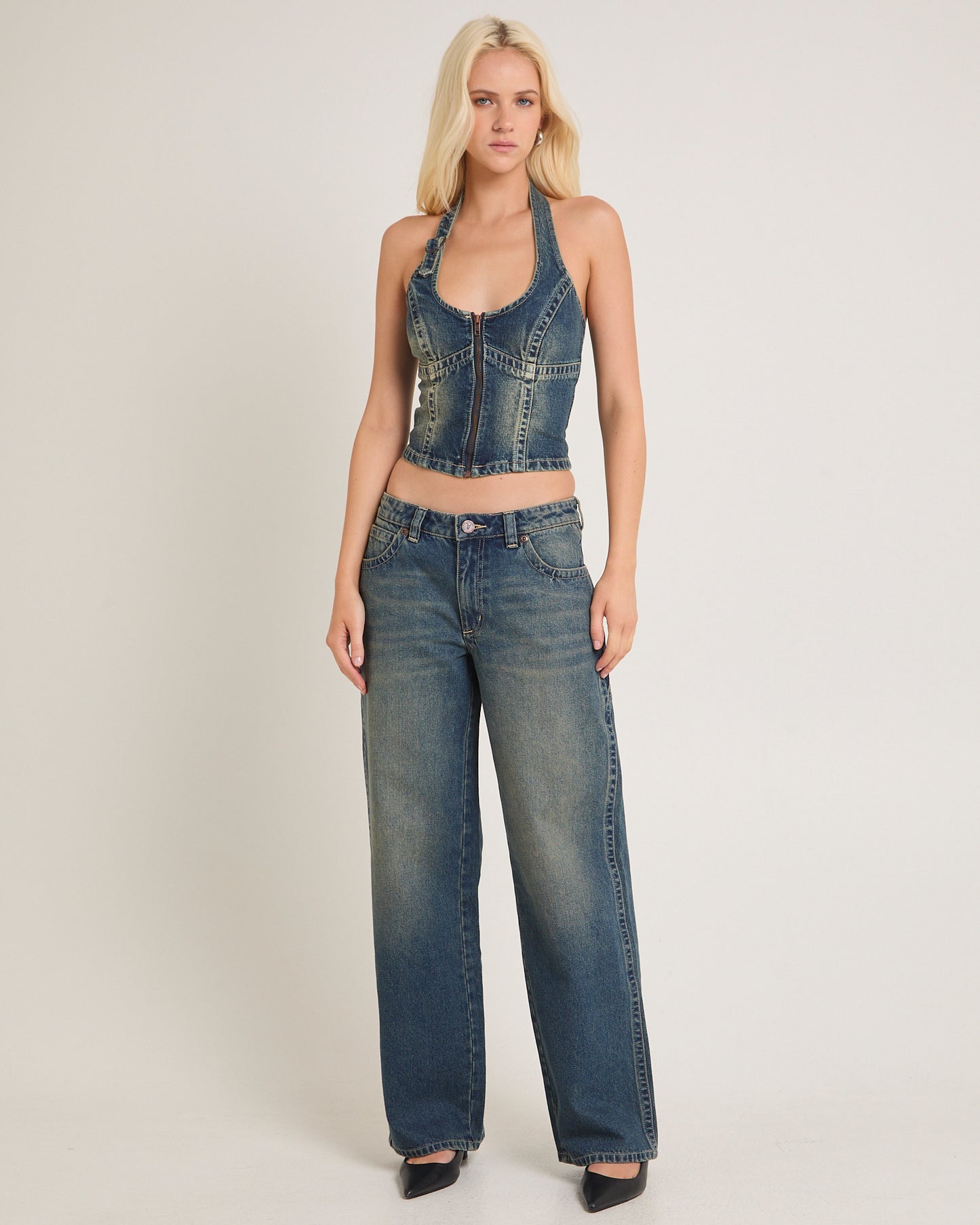 Rip Curl 99 Low Baggy Denim Jeans Zola Board