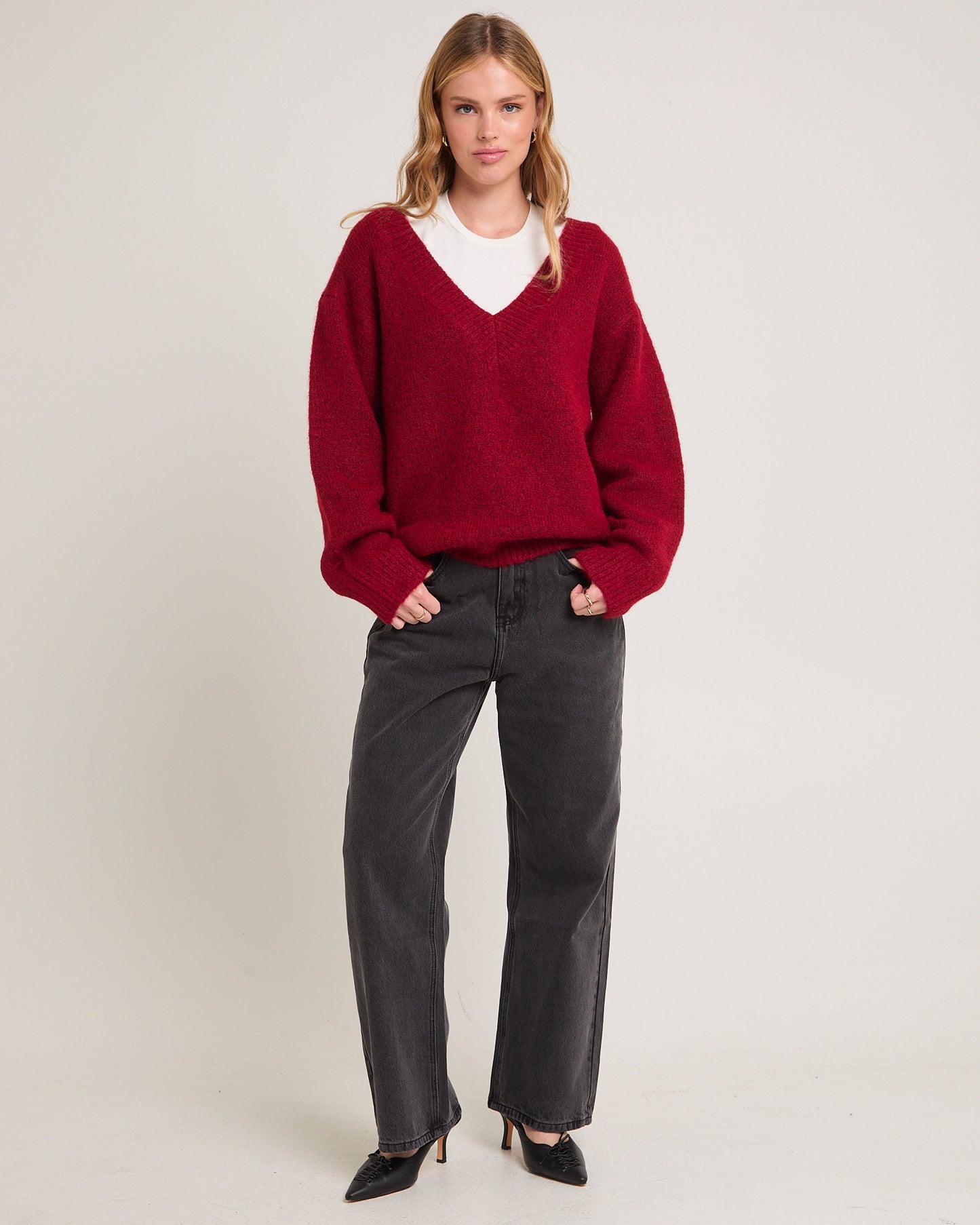 Alexa Mid Rise Denim Jeans Petite Relaxed