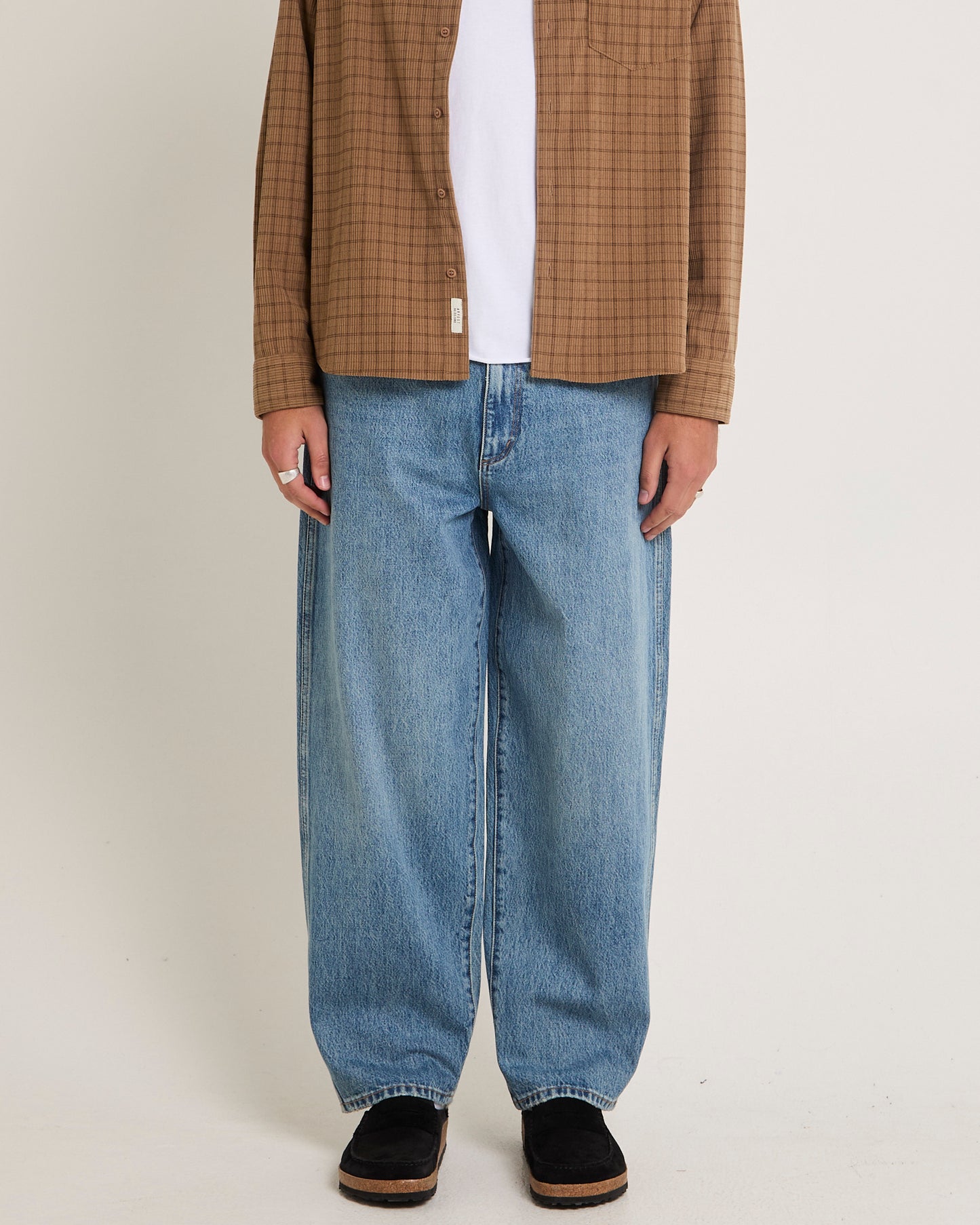 Steezy Relaxed Denim Jeans Used Indigo