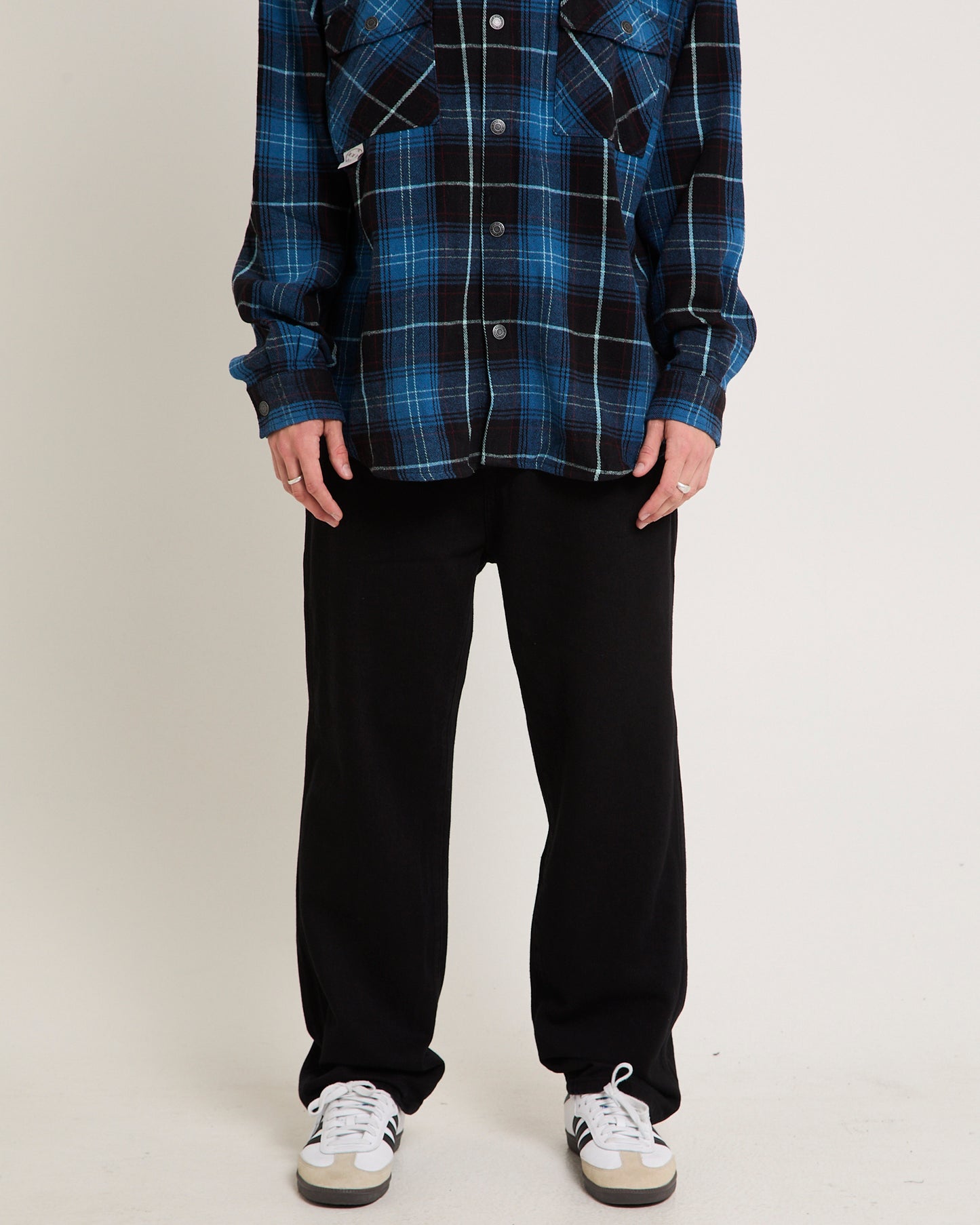 Slacker Relaxed Denim Jeans Steele Black