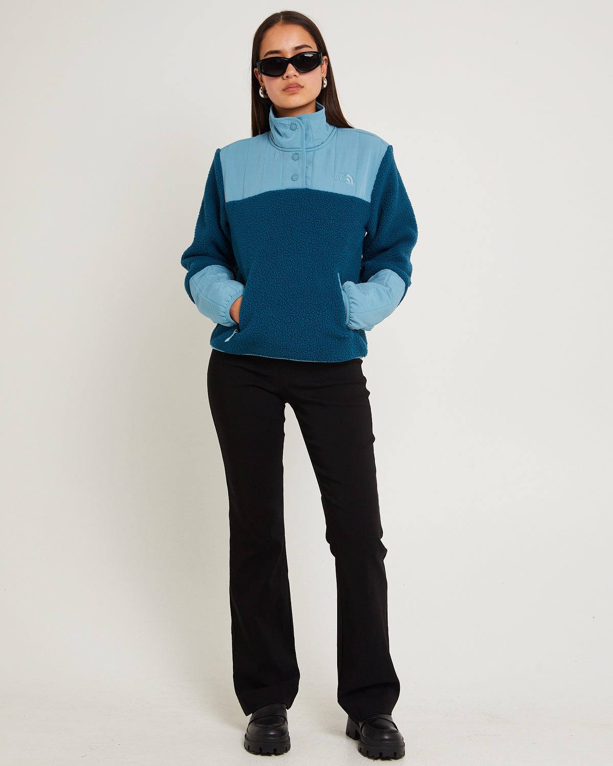 Women's Cragmont Fleece 1/4 Snap MIDNIGHT PETROL/ALGAE BLUE