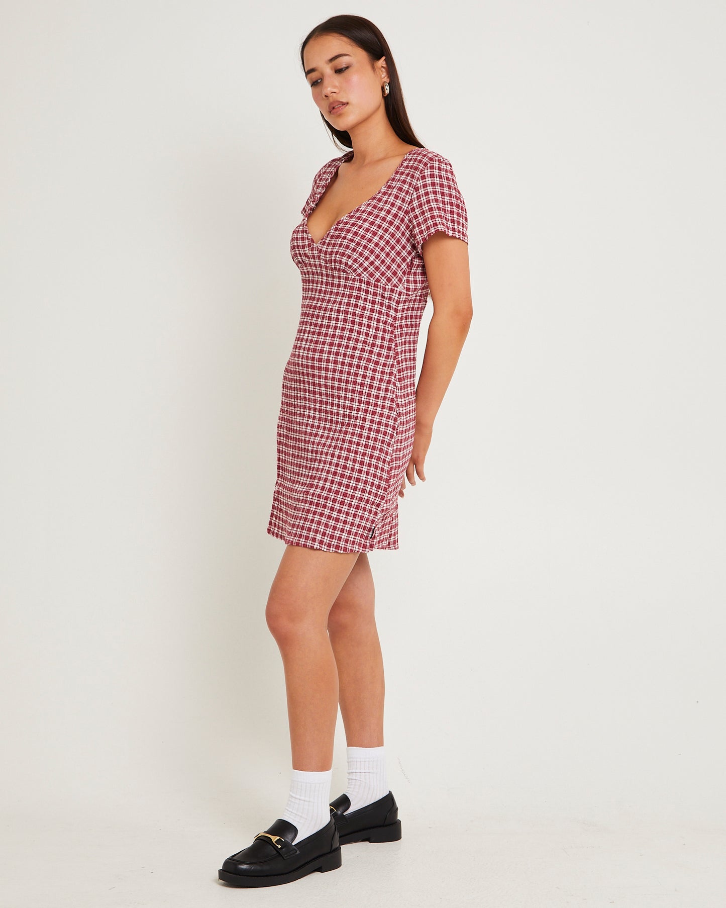 Base Seersucker Mini Dress