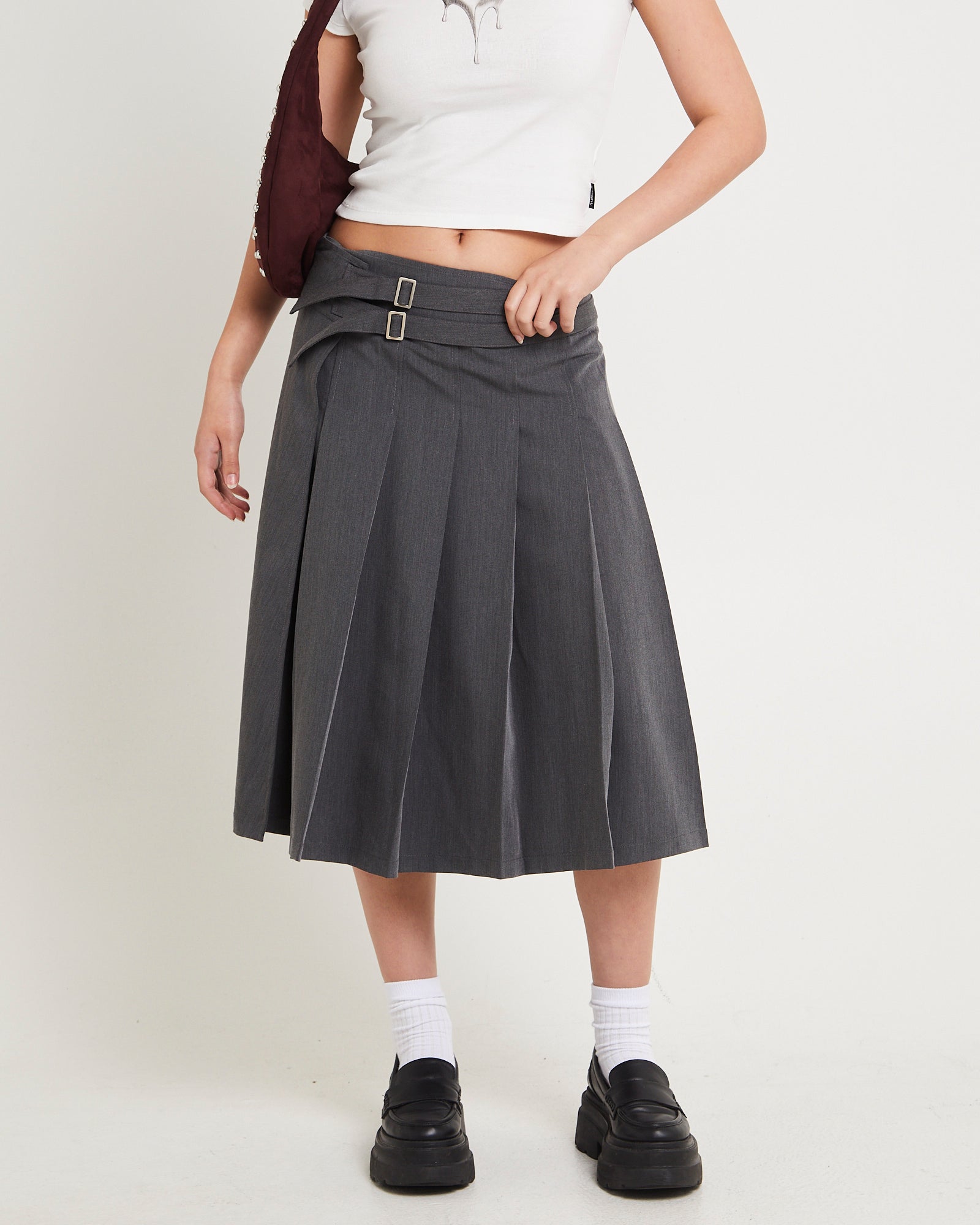 Eriksen Pleated Midi Skirt – General Pants Co.
