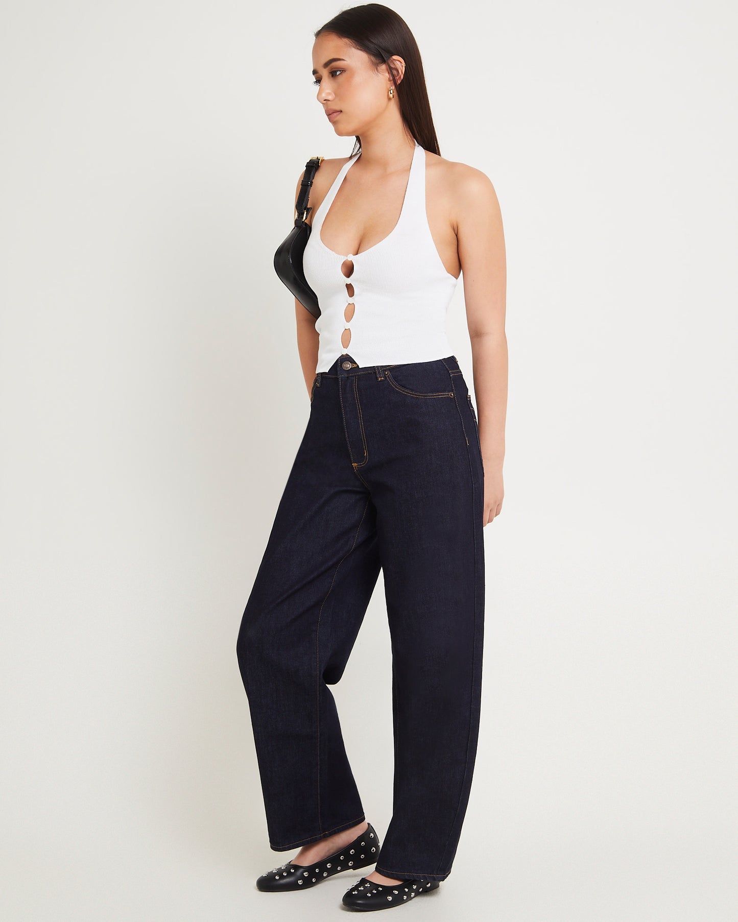 Gigi Barrel  Denim Jeans Helena Rinse Blue