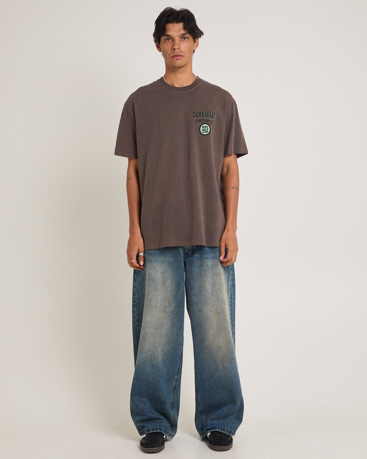 Combo Platter T-Shirt WASHED CHOCOLATE