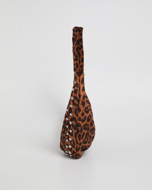 Studded Hobo Bag LEOPARD VELVET