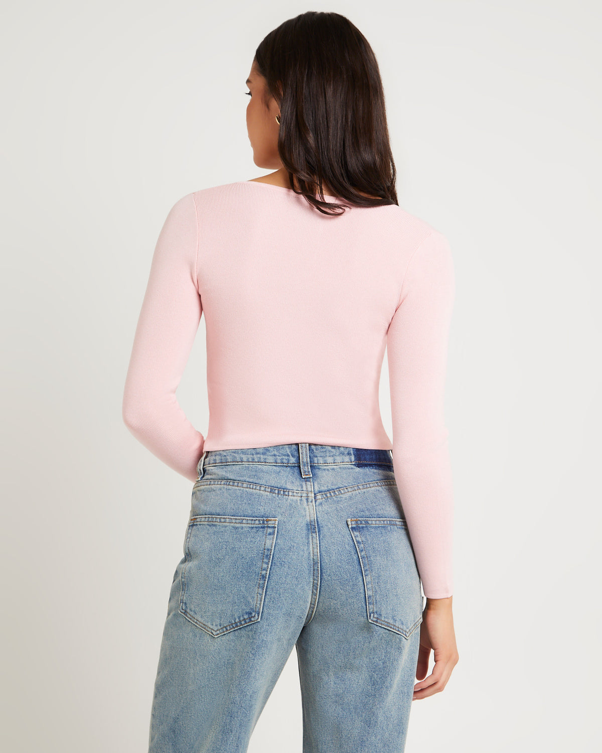 Quinn Hook & Eye Long Sleeve Knit Top