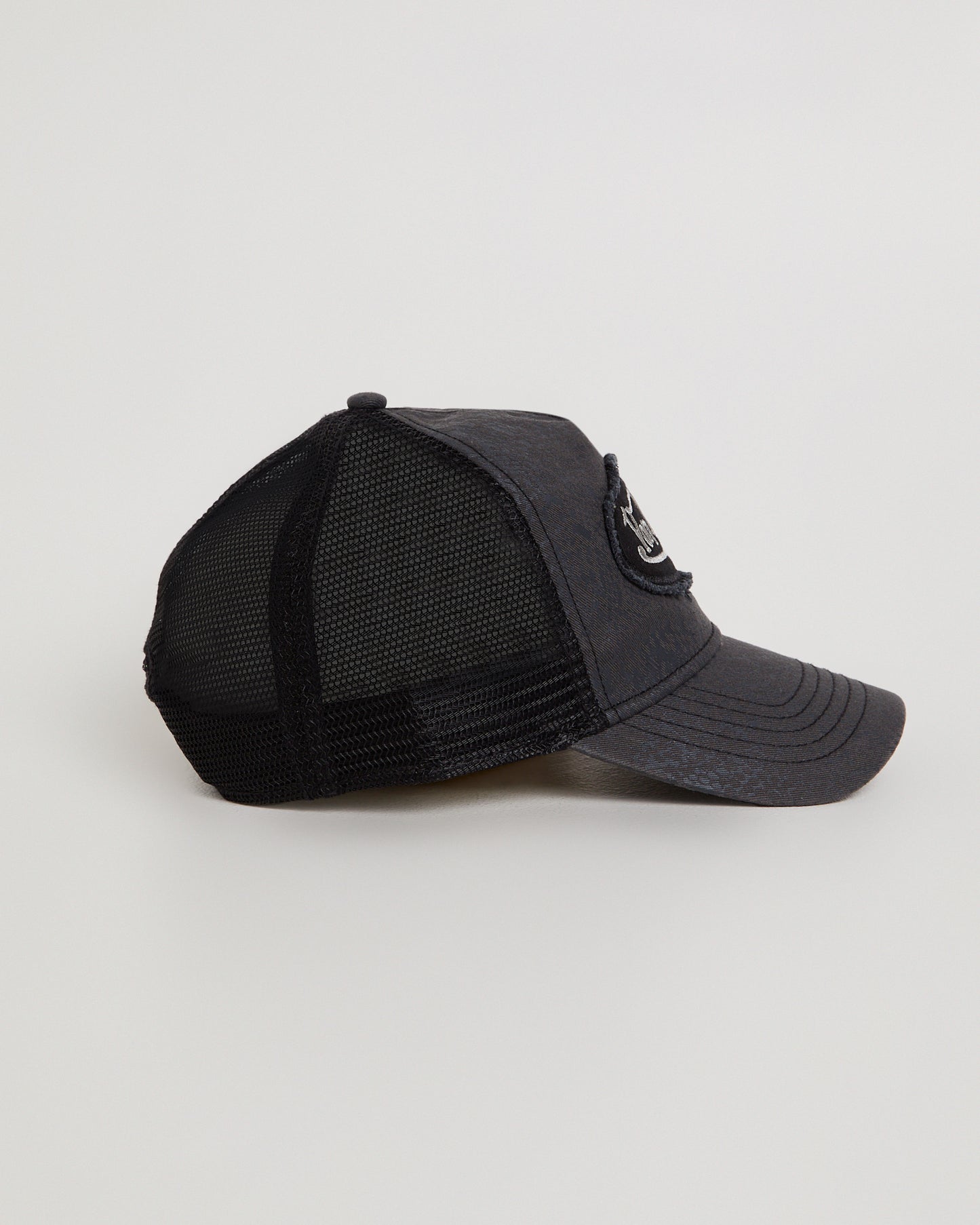 Snakeskin Twill Trucker Cap