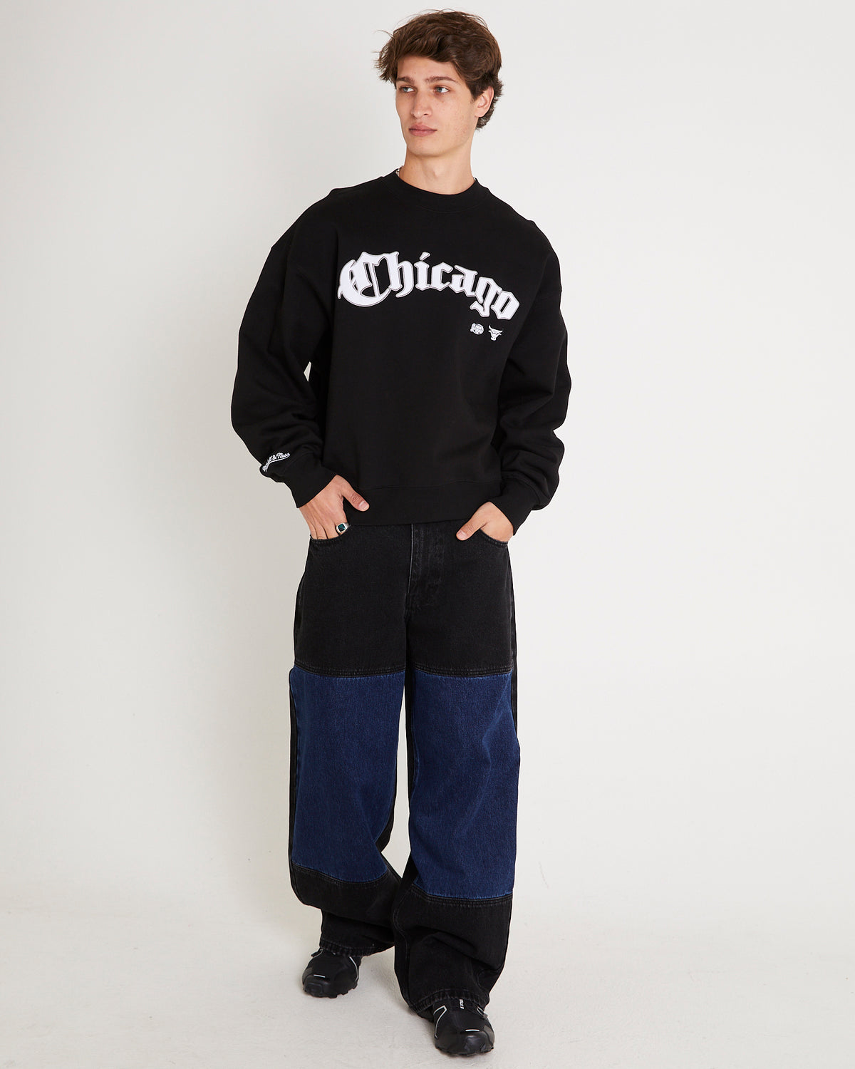 Chicago Bulls Field To The Court Crewneck Jumper BLACK