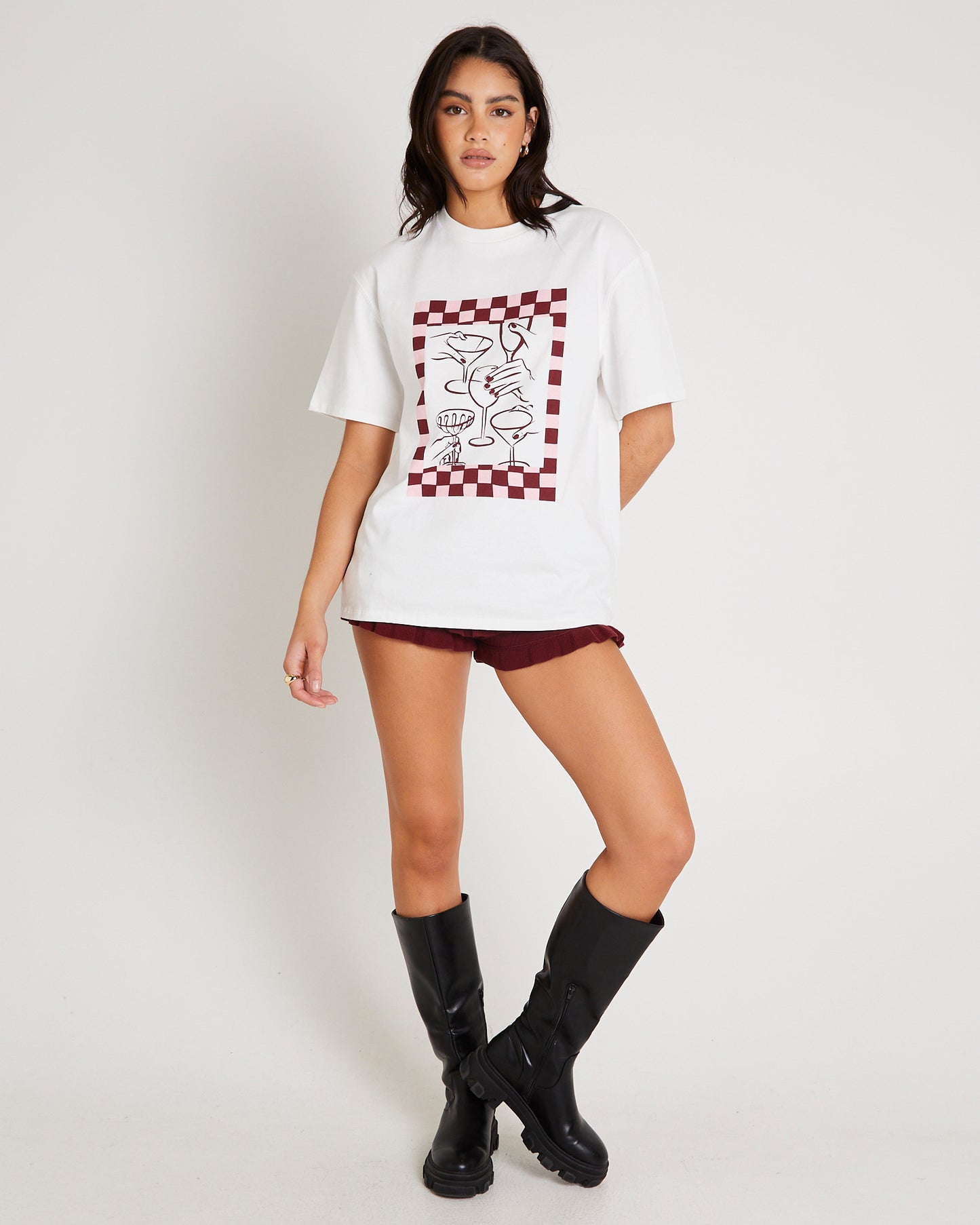 Wine And Dine Oversized T-Shirt