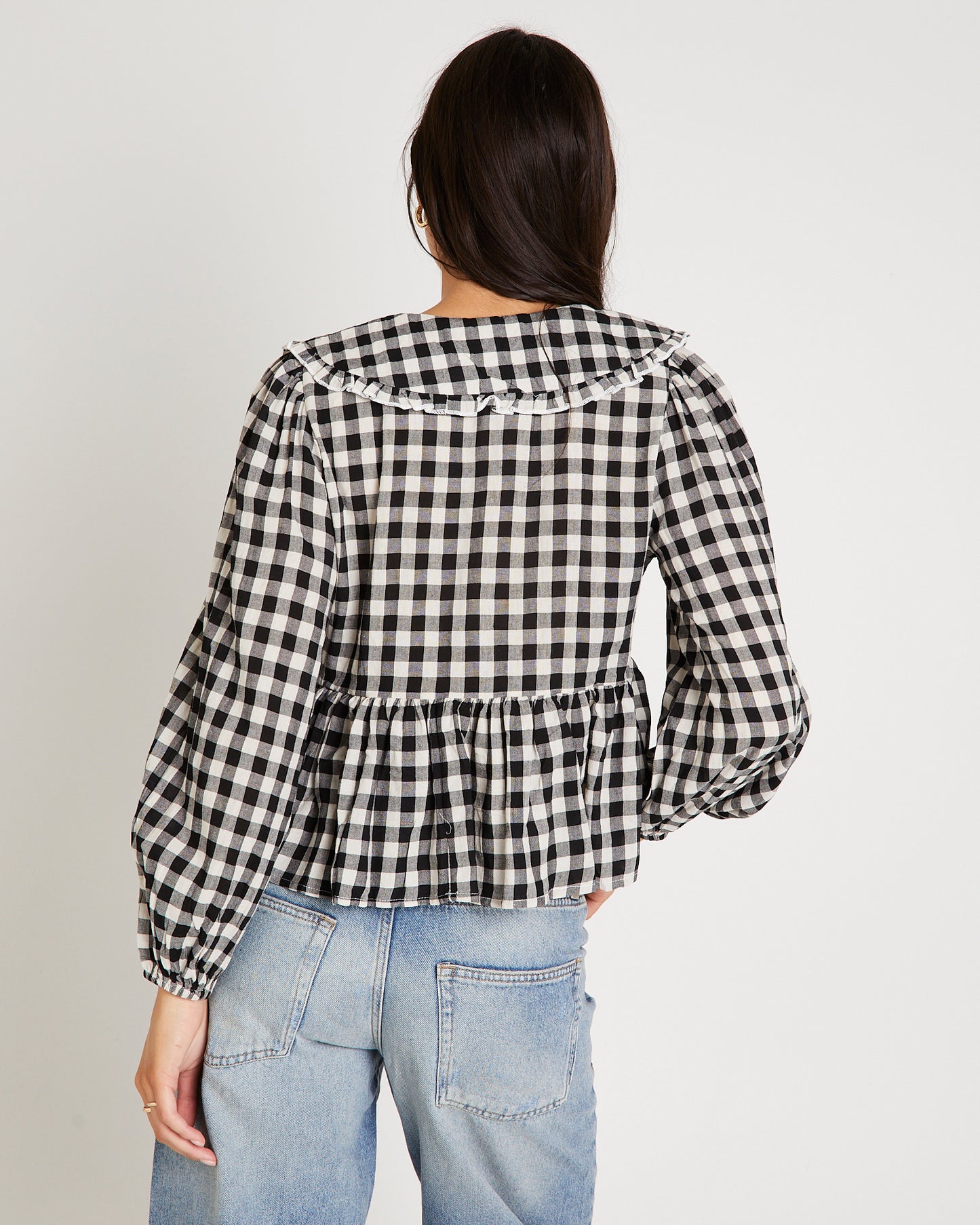 Picnic Gingham Collared Blouse