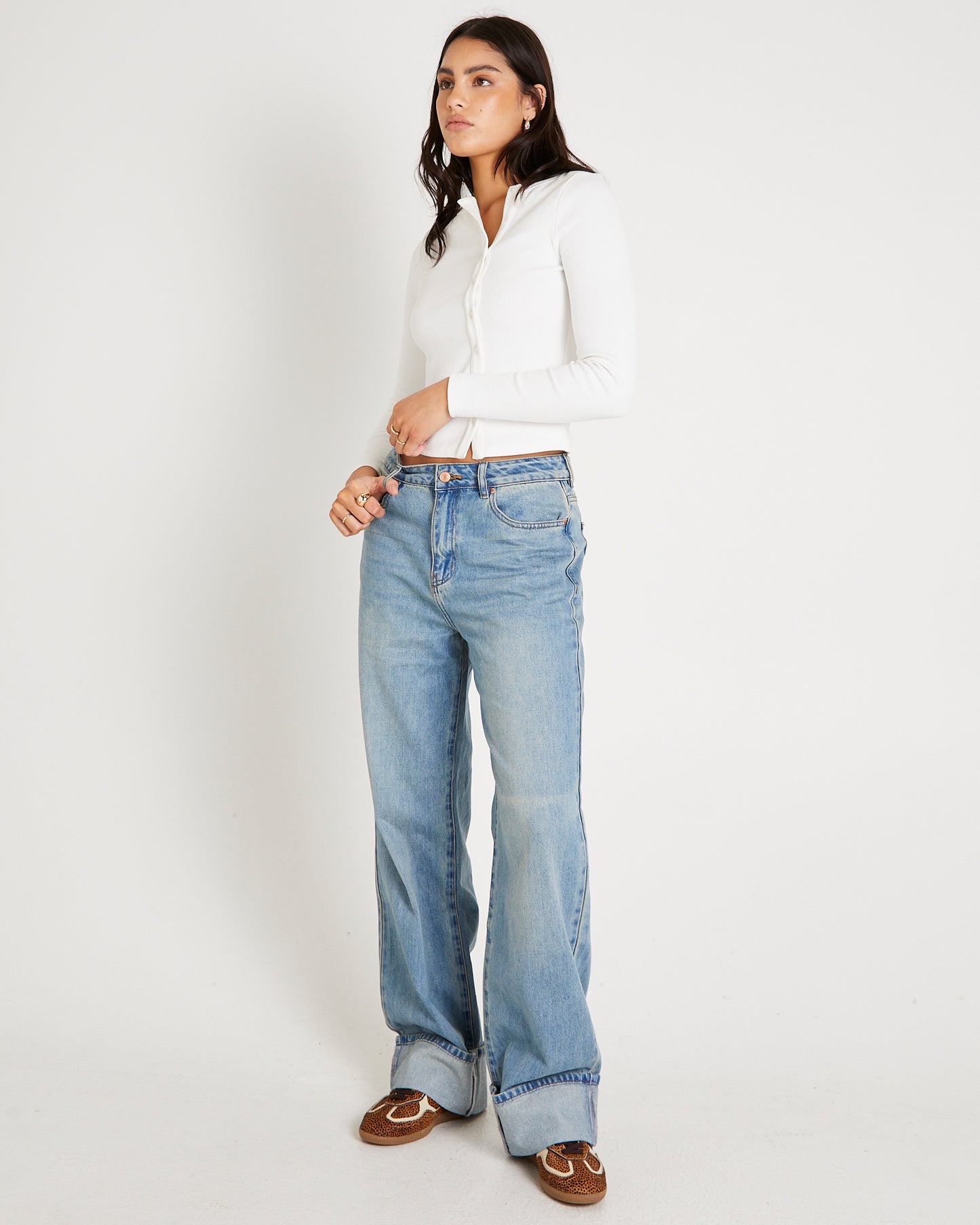 Demi Fold Hem Denim Jeans