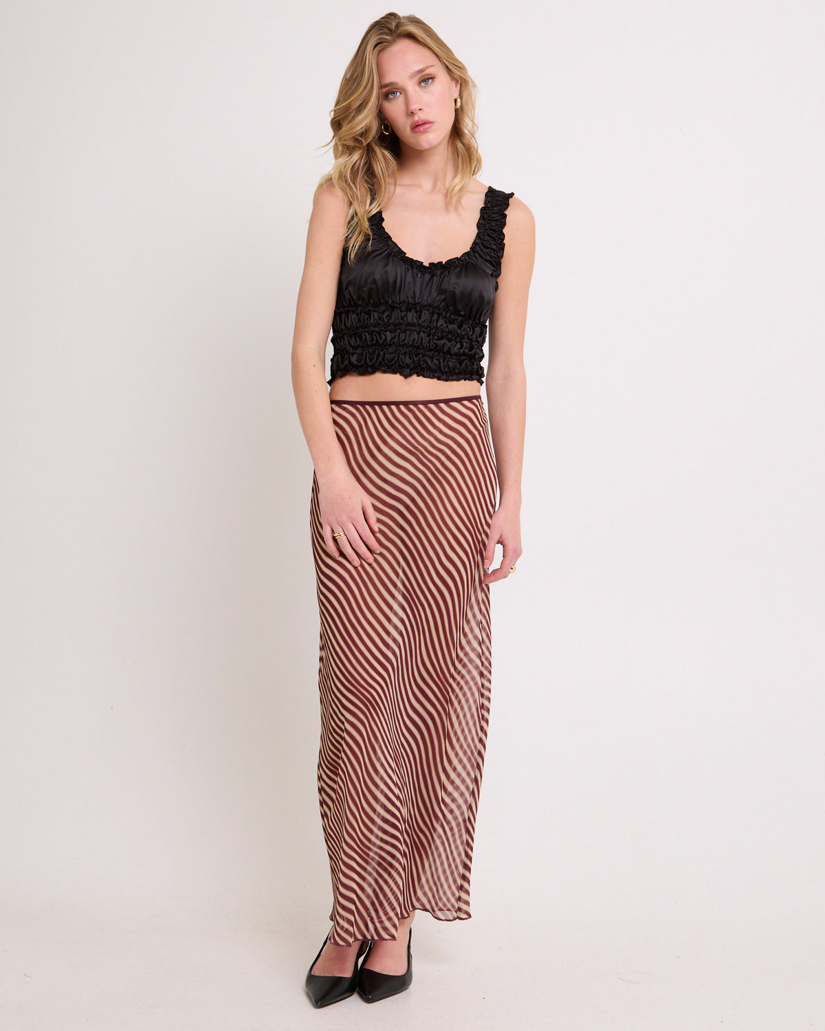 Celly Sheer Maxi Skirt