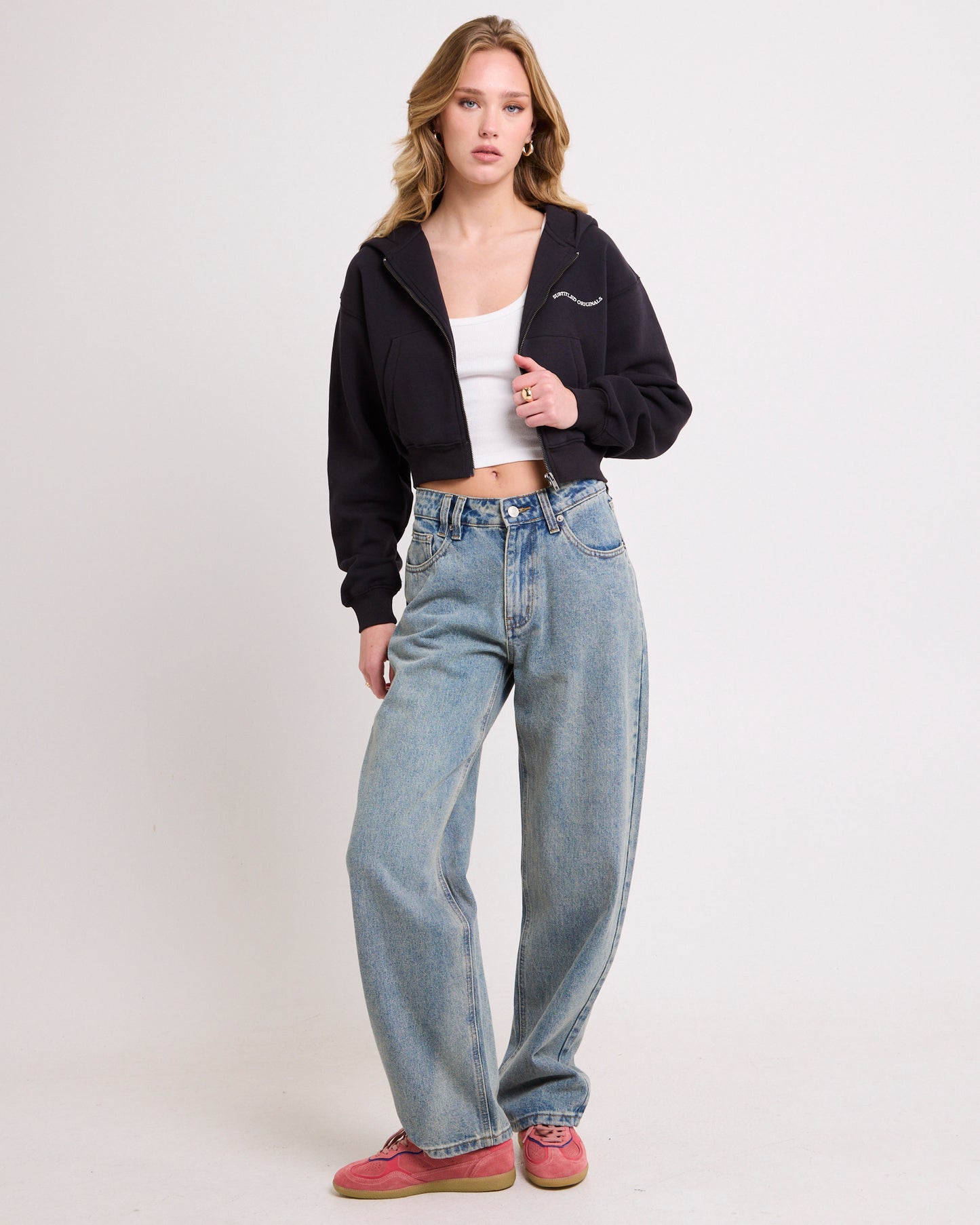 Hawaii Route 94 Cropped Zip Hoodie