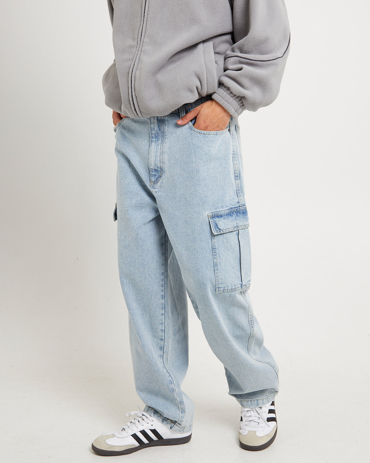Auckland Cargo Denim Jeans 90S LIGHT BLUE