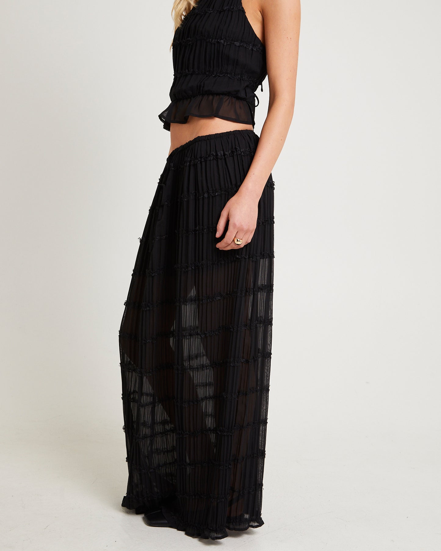 Alda Shirred Maxi Skirt
