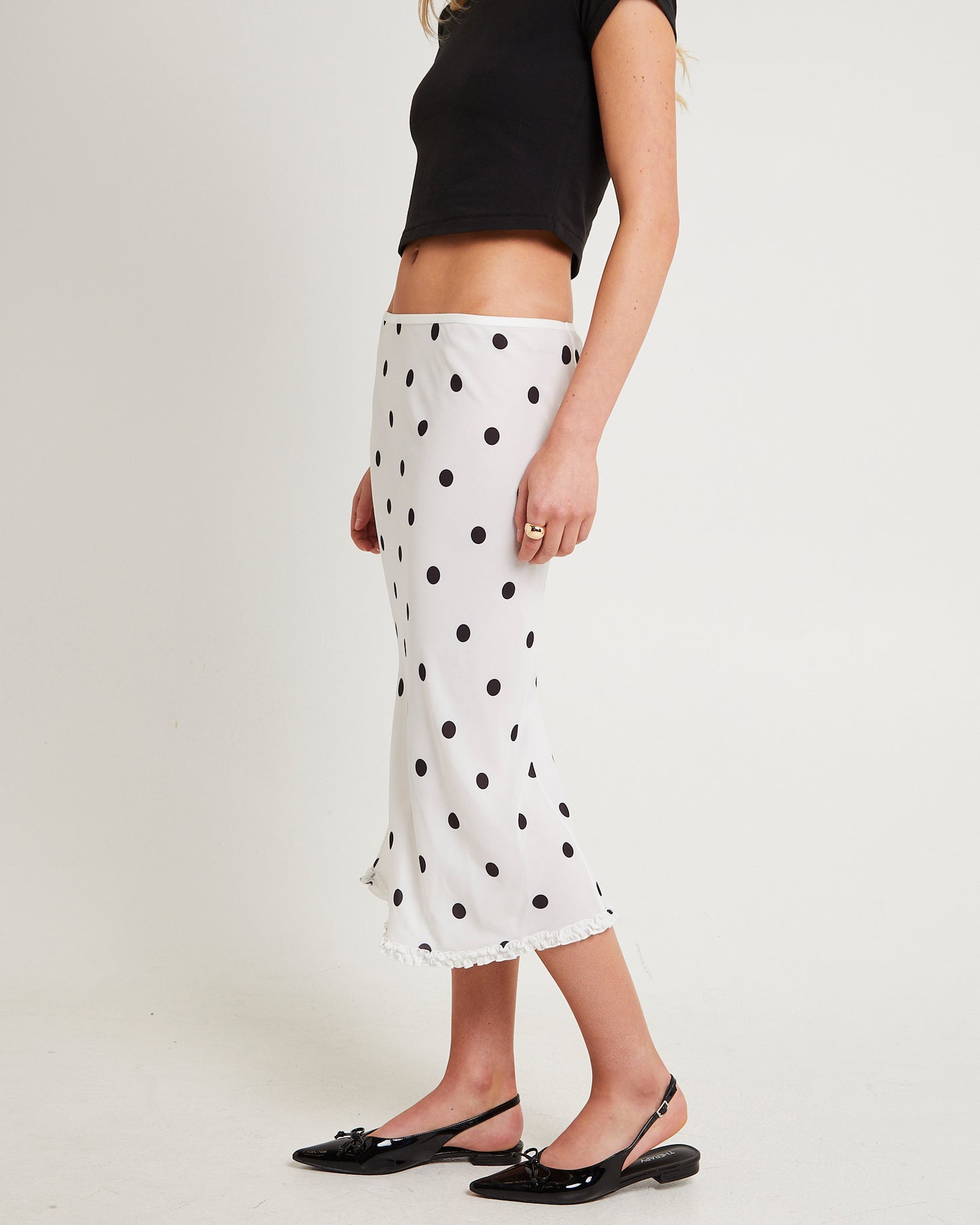 Bijou Polka Midi Skirt