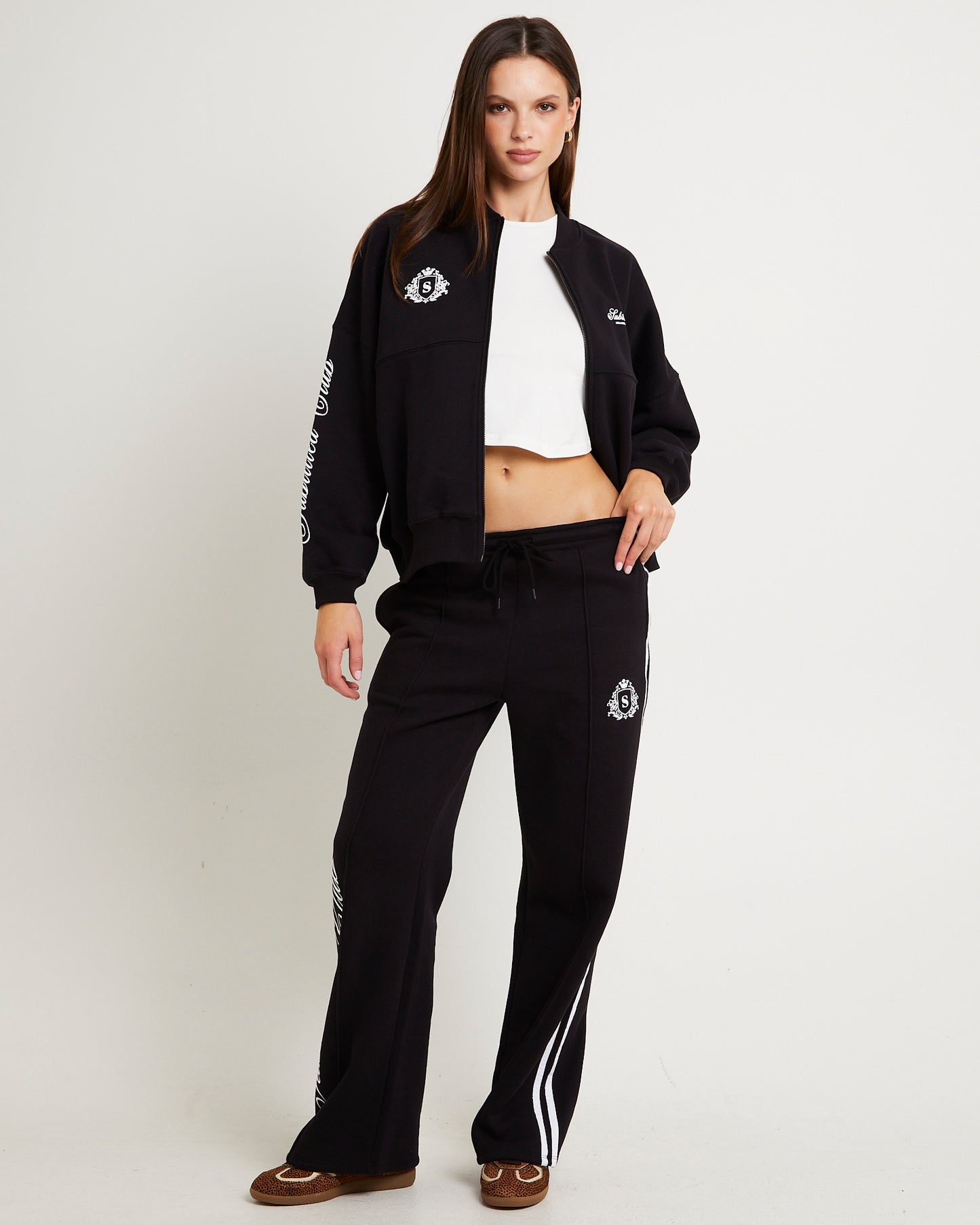 Subtitled Wellness Club Bomber Jacket