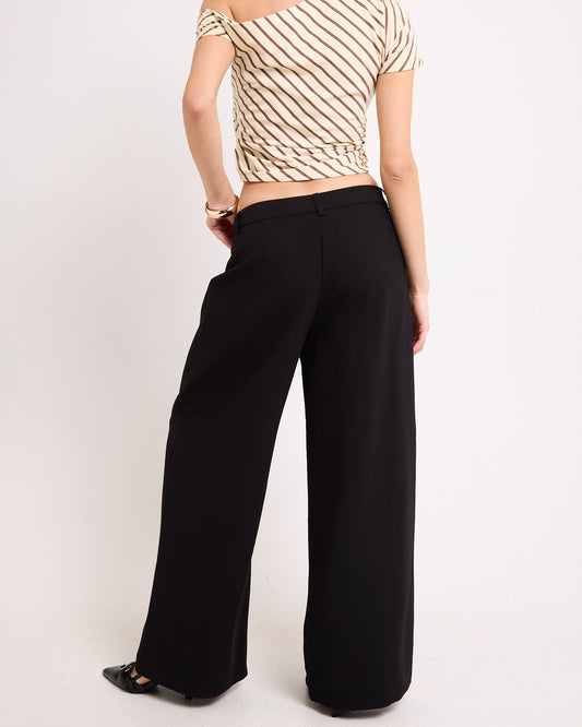 Emory Low Rise Tailored Pants BLACK