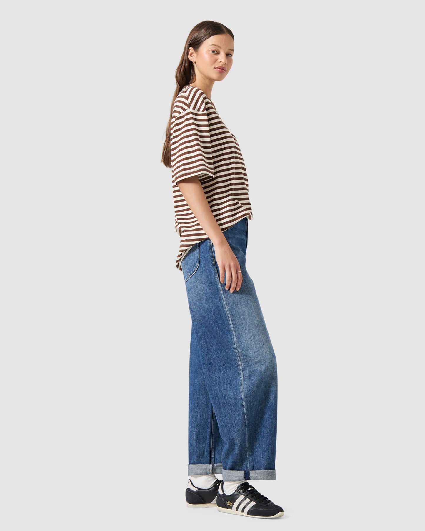 Gigi Barrel Denim Jeans Paris Texas Turn Up