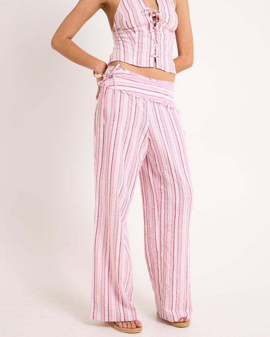 Salina Stripe Pants PINK STRIPE