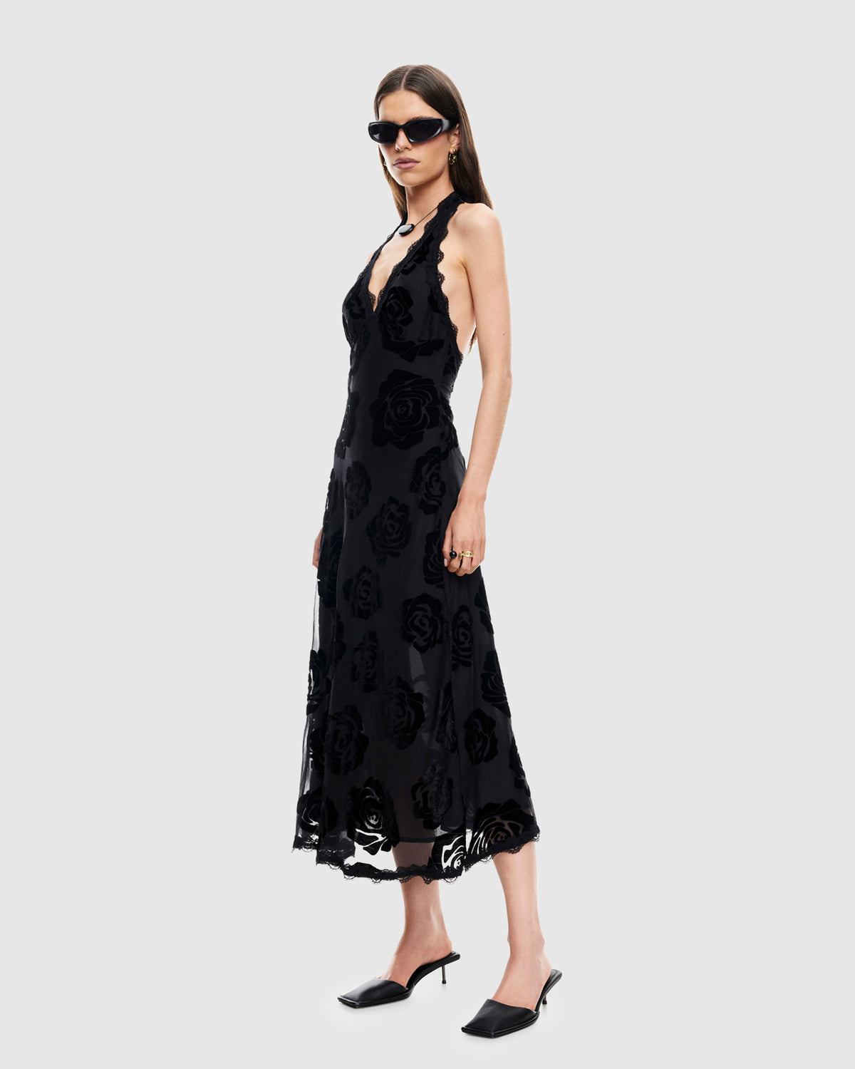 Stars Align Midi Dress BURNT NOIR ROSE