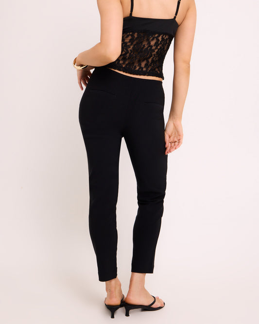 Polly Bengaline Capri Pants BLACK