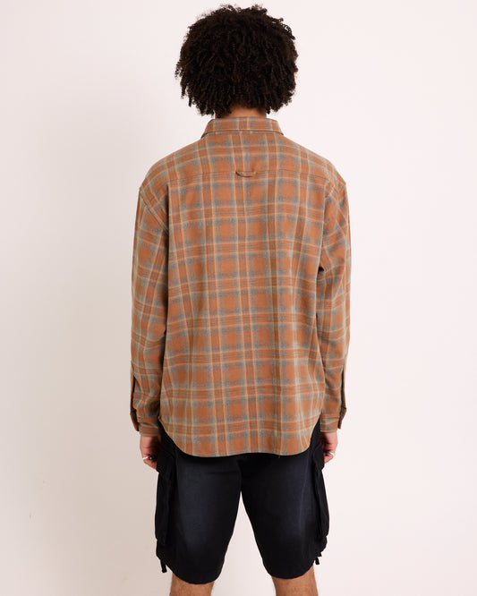 Plaid Long Sleeve Overshirt SIENNA