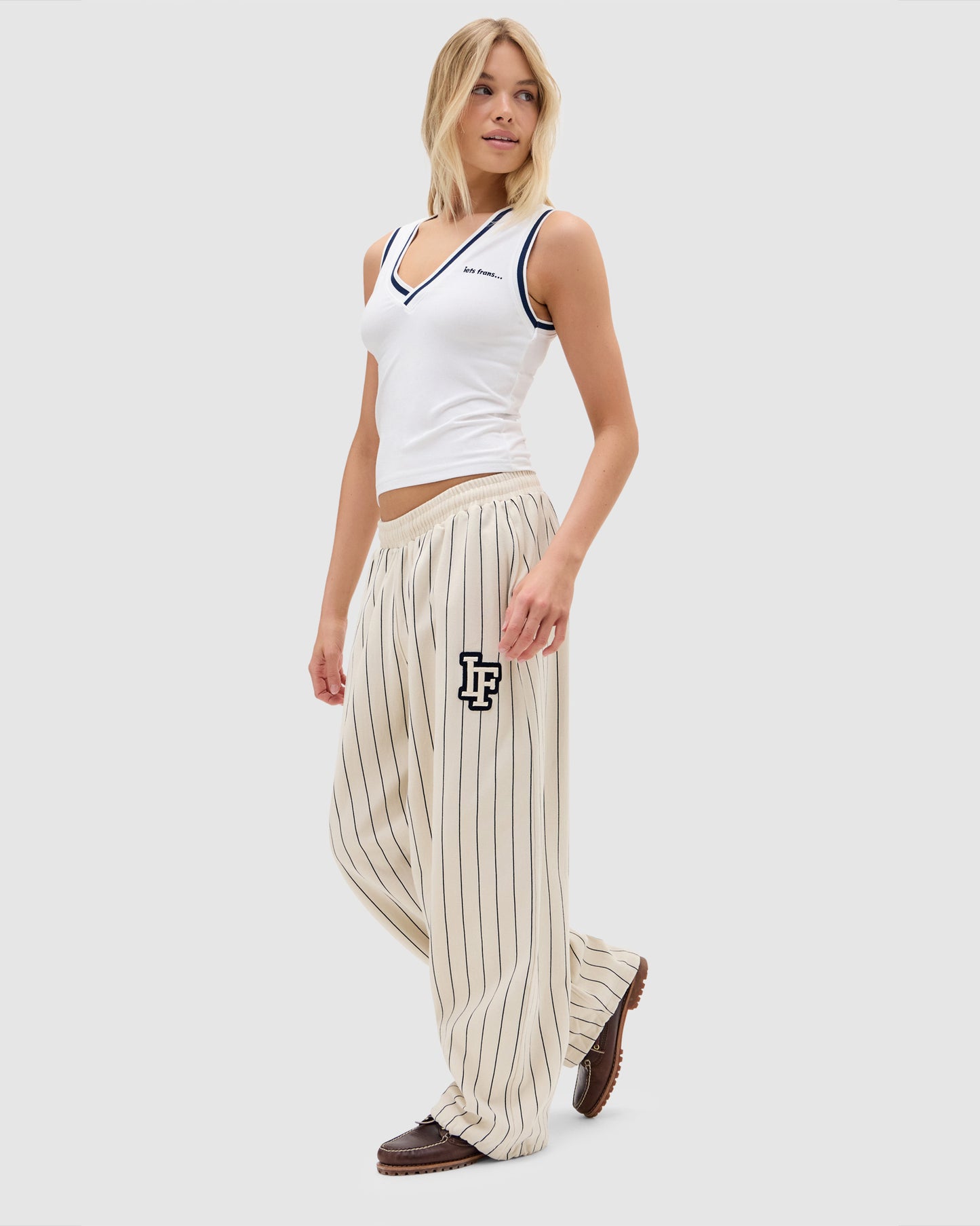 Harri Pinstripe Jogger Pants