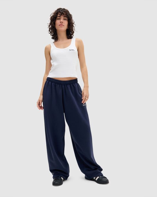 Harri Wide Leg Jogger Pants NAVY-4405