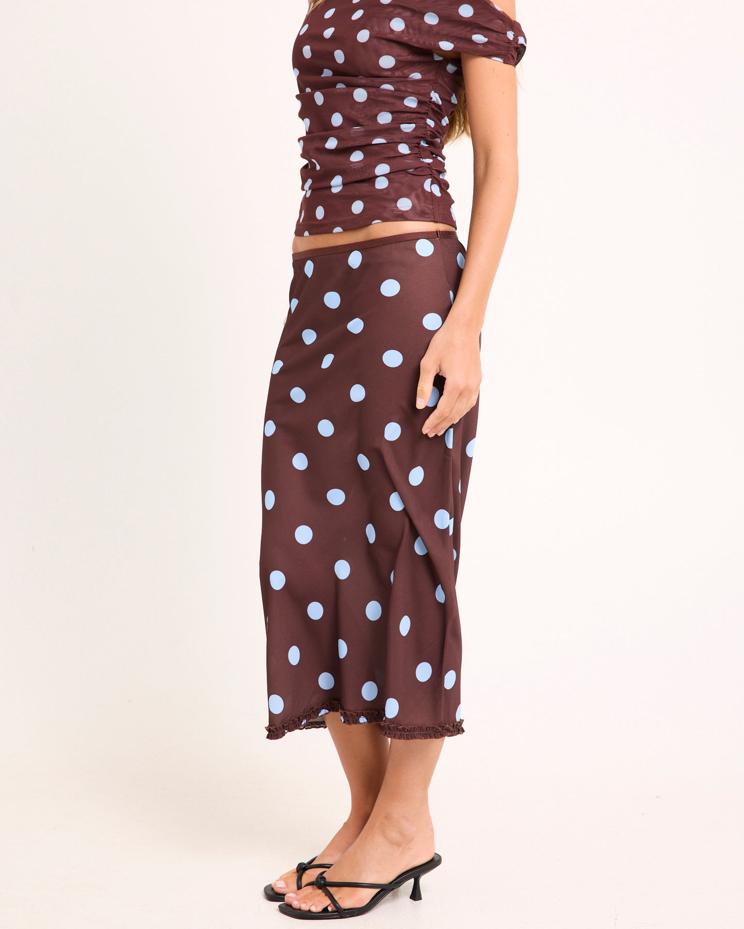 Bijou Polka Midi Skirt