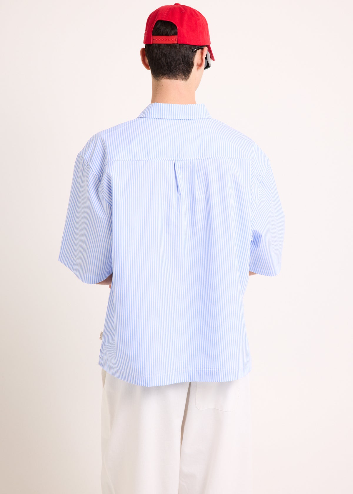 Everyday Cropped Short Sleeve Shirt BLUE