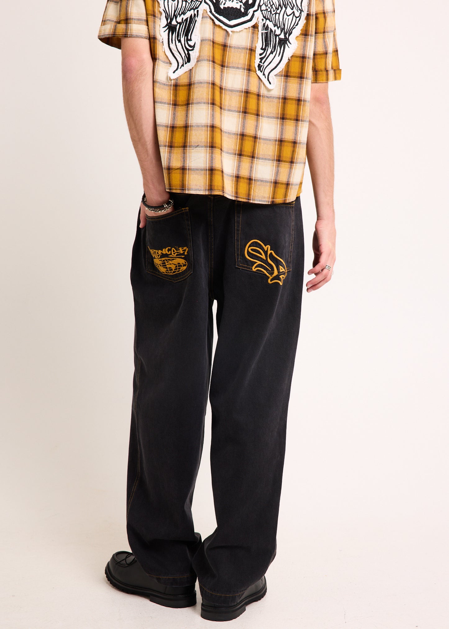 Sticker Wide Boy Denim Jeans