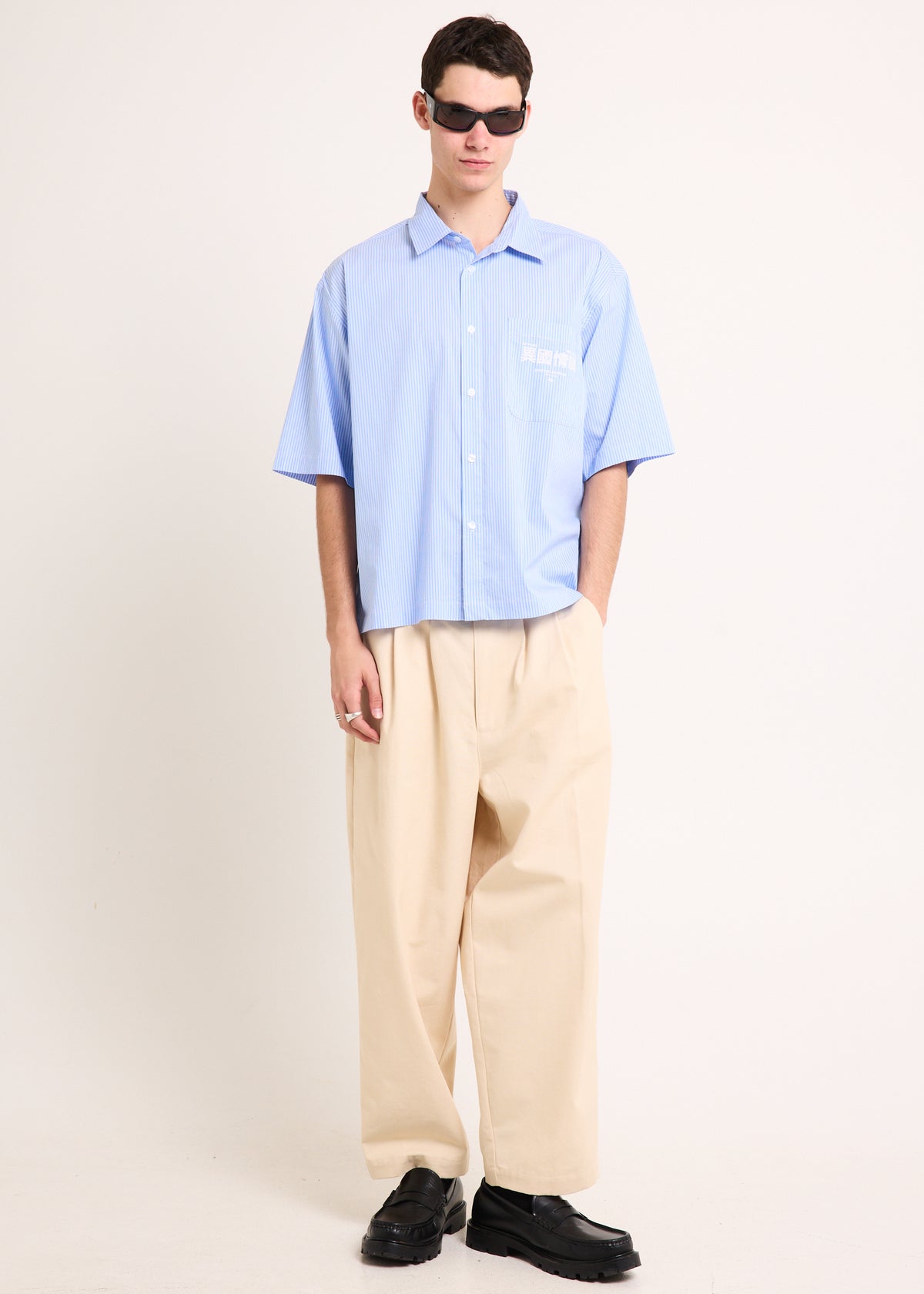 Honolulu Cropped Shirt BLUE