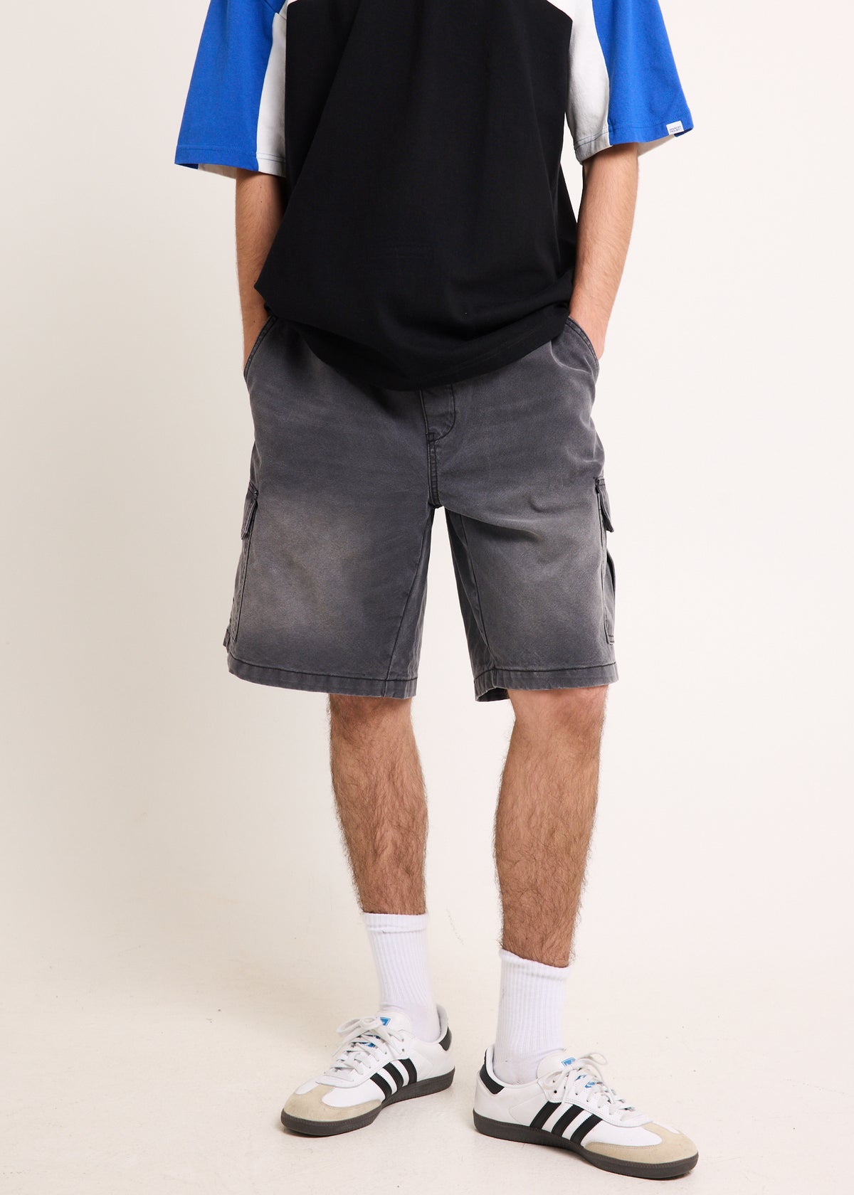 DNA Canvas Cargo Shorts GREY