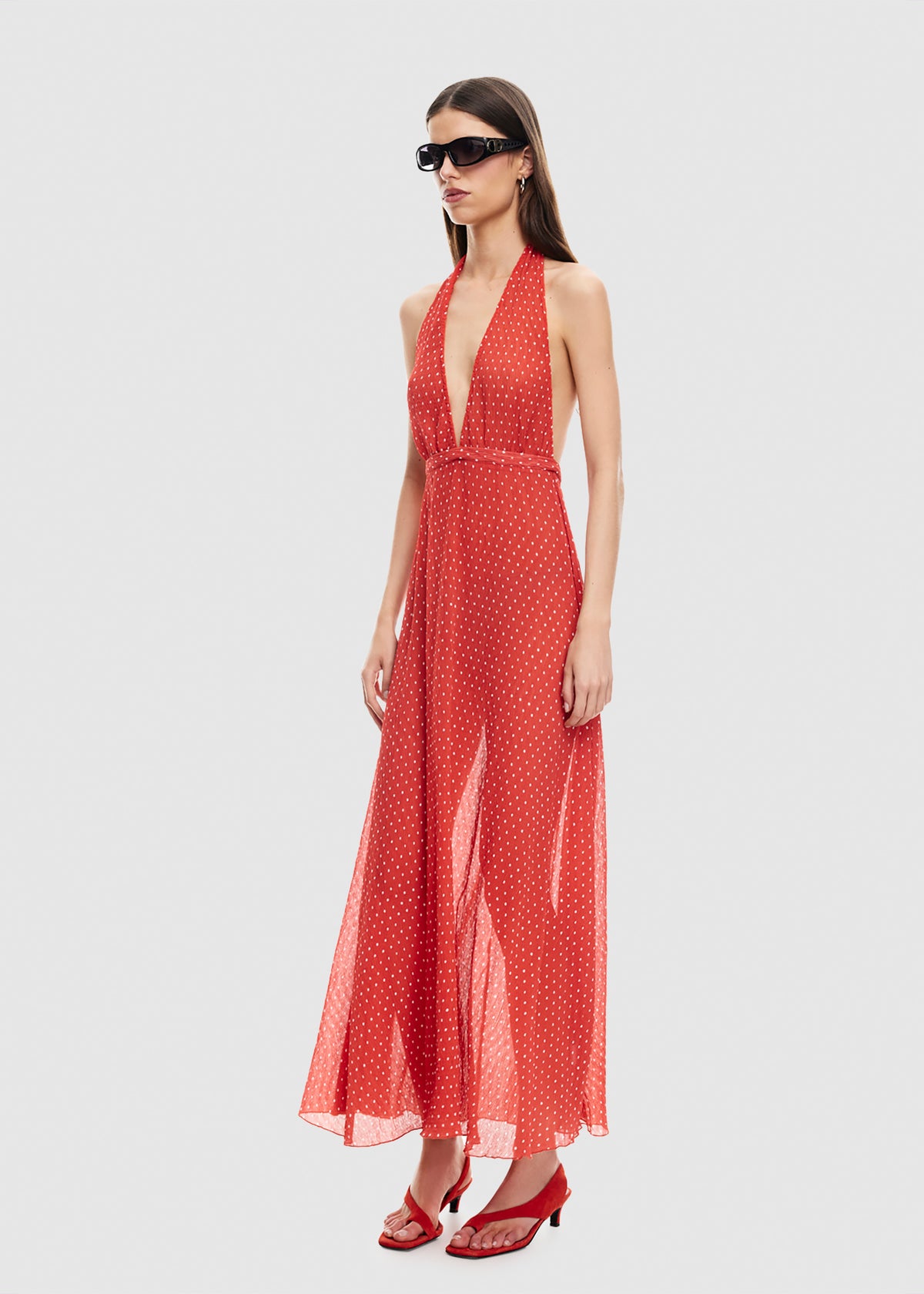 District Maxi Dress TOMATO POLKA