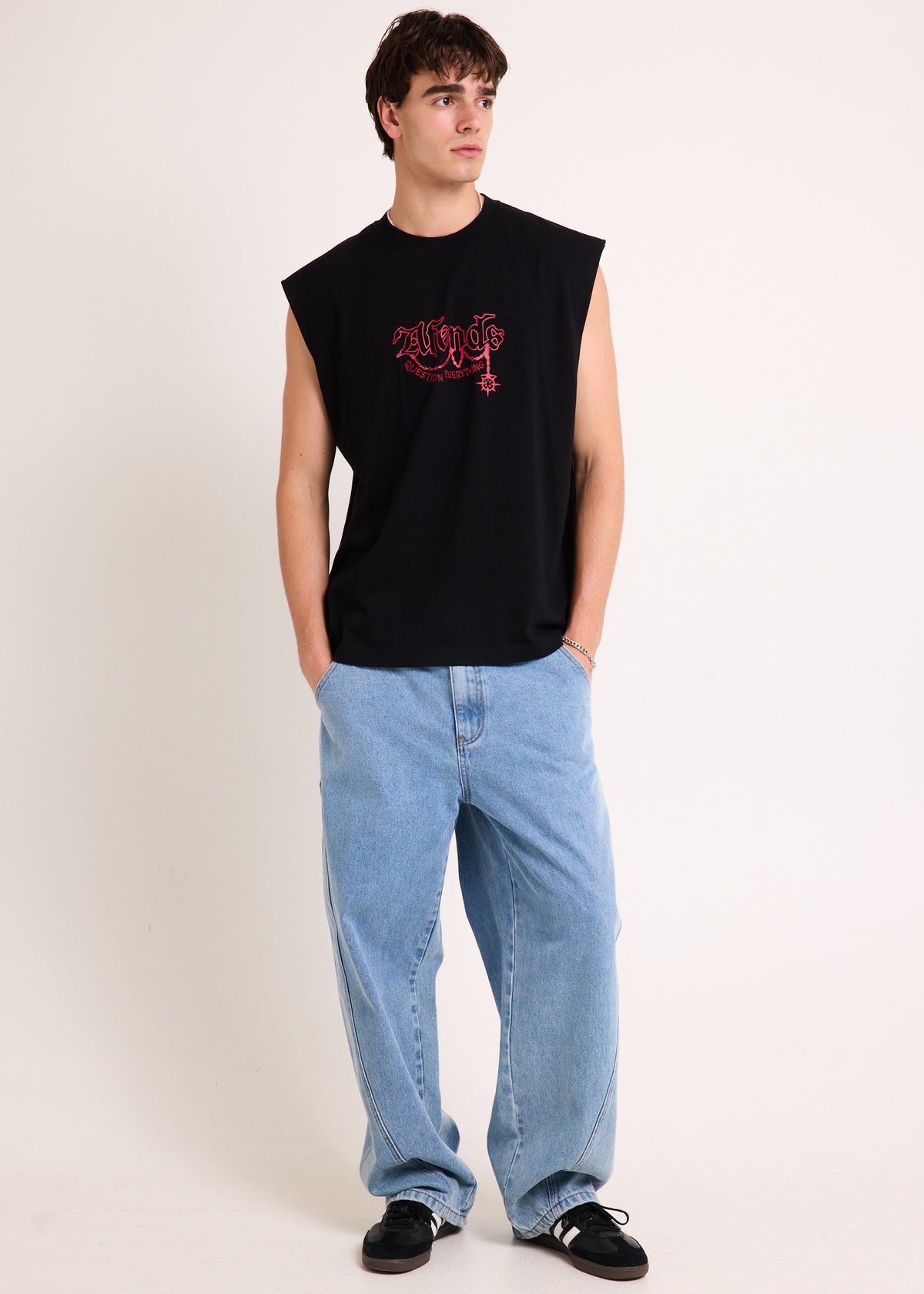 Ballz Sleeveless Tee WASHED BLACK