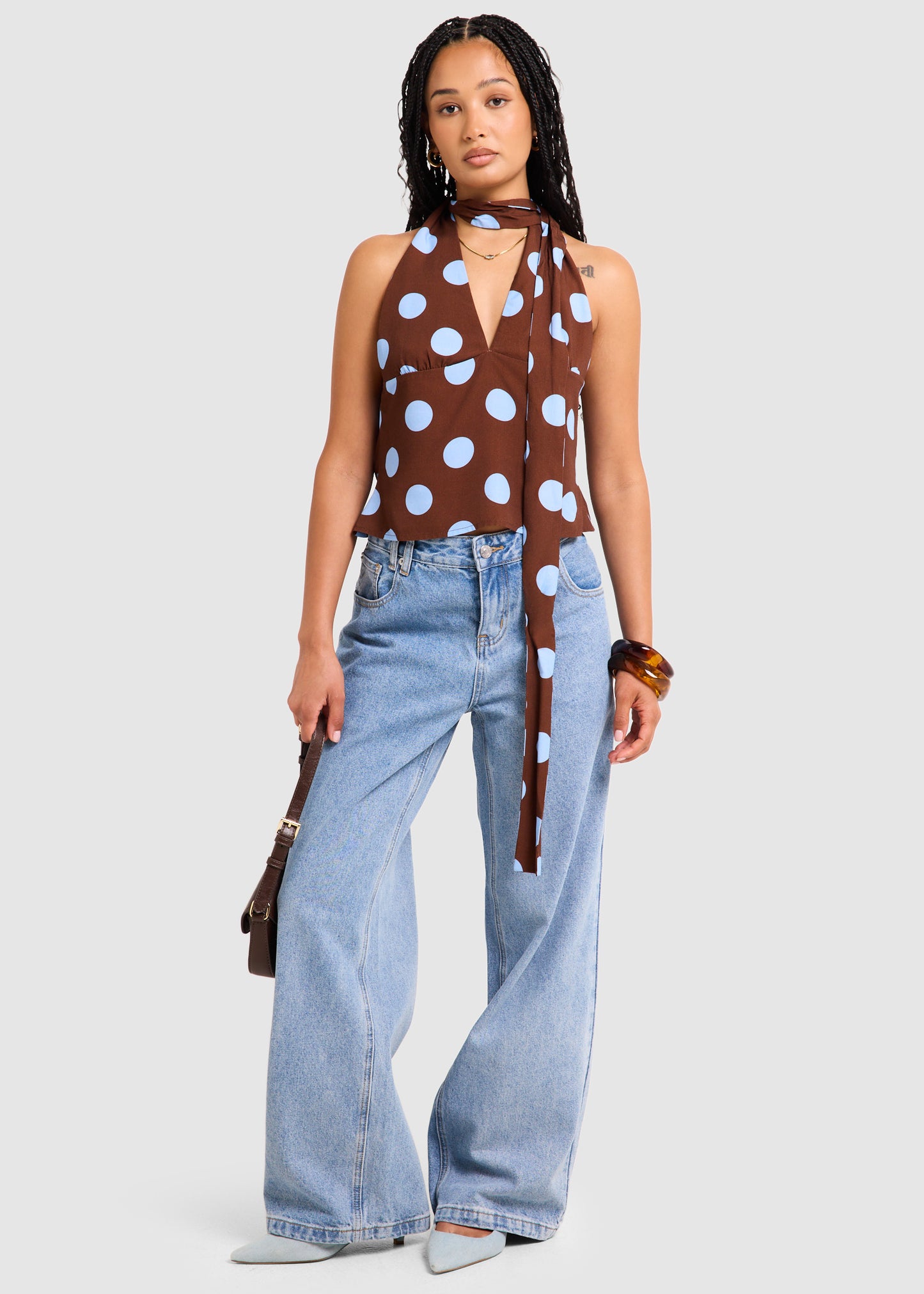 Maya Halter Scarf Top