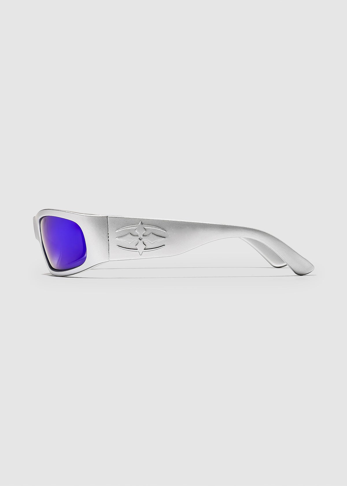 Parasite Sunglasses MATTE CHROME / REFLECTIVE BLUE POLARISED